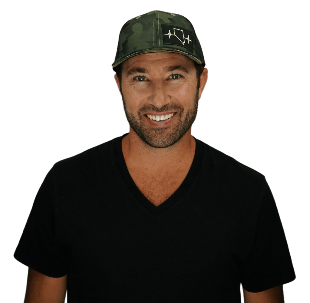 Nevada Hat - Baseball Hat - Green Camo / Black - Trucker Mesh