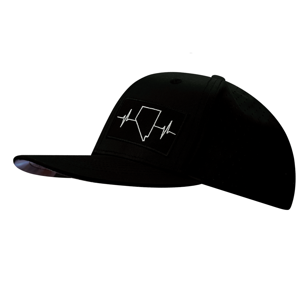 Nevada Hat - Baseball Hat Fit - Black - Laser Mesh