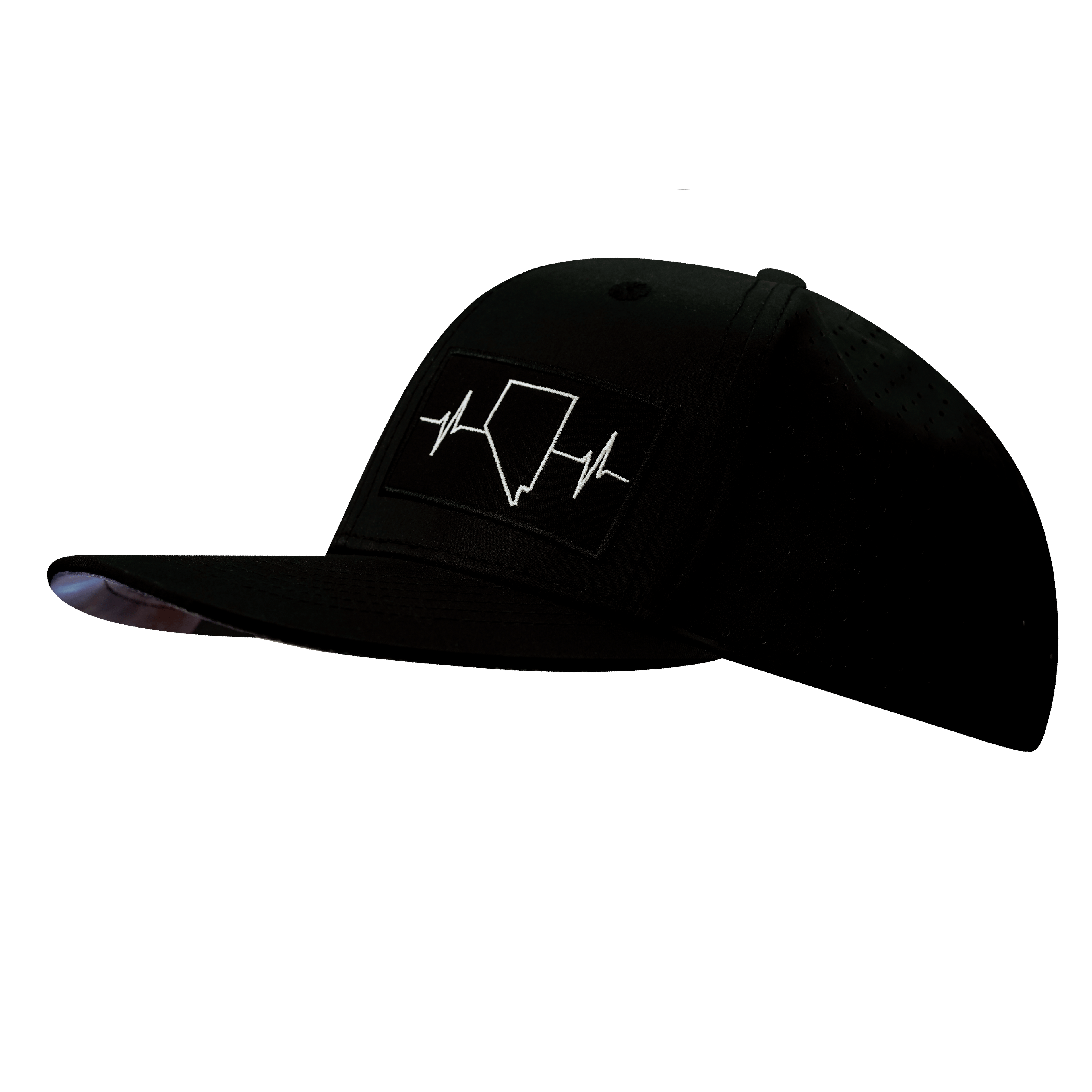 Nevada Hat - Baseball Hat Fit - Black - Laser Mesh