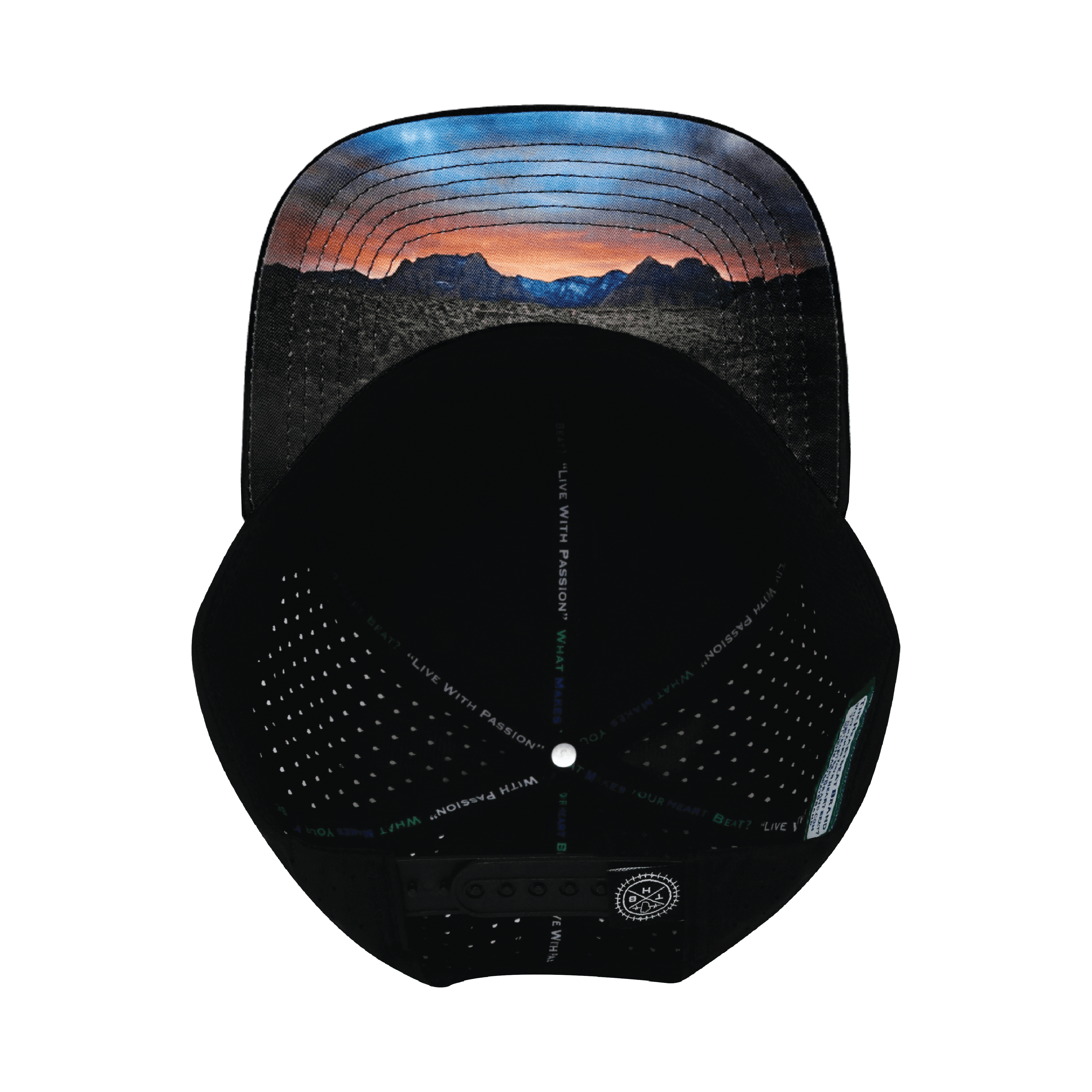 Nevada Hat - Baseball Hat Fit - Black - Laser Mesh