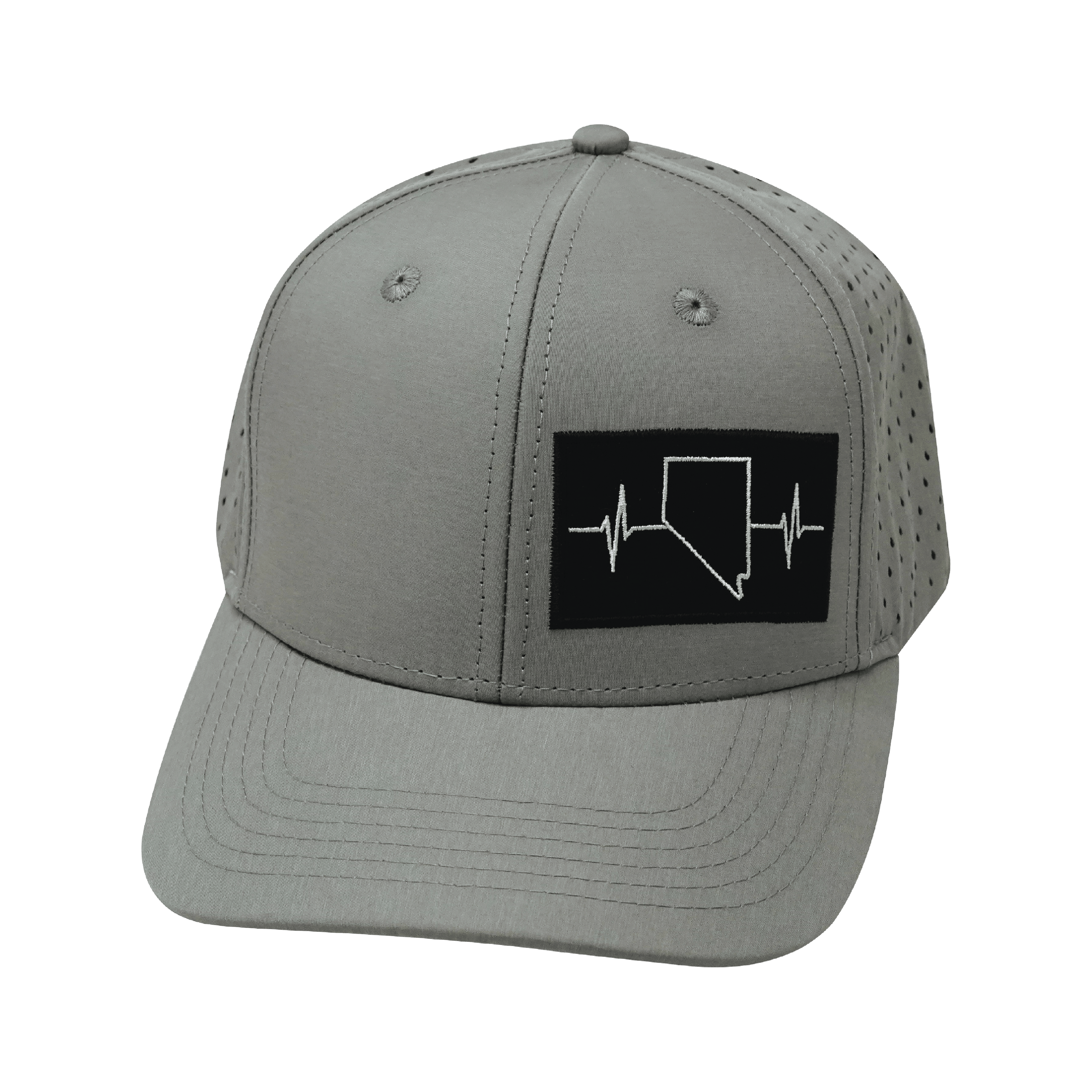 Nevada Hat - Baseball Hat - Gray - Laser Mesh