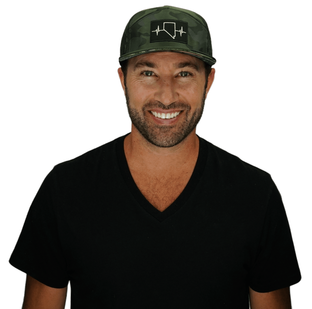 Nevada Hat - Flat Bill - Green Camo - Laser Mesh