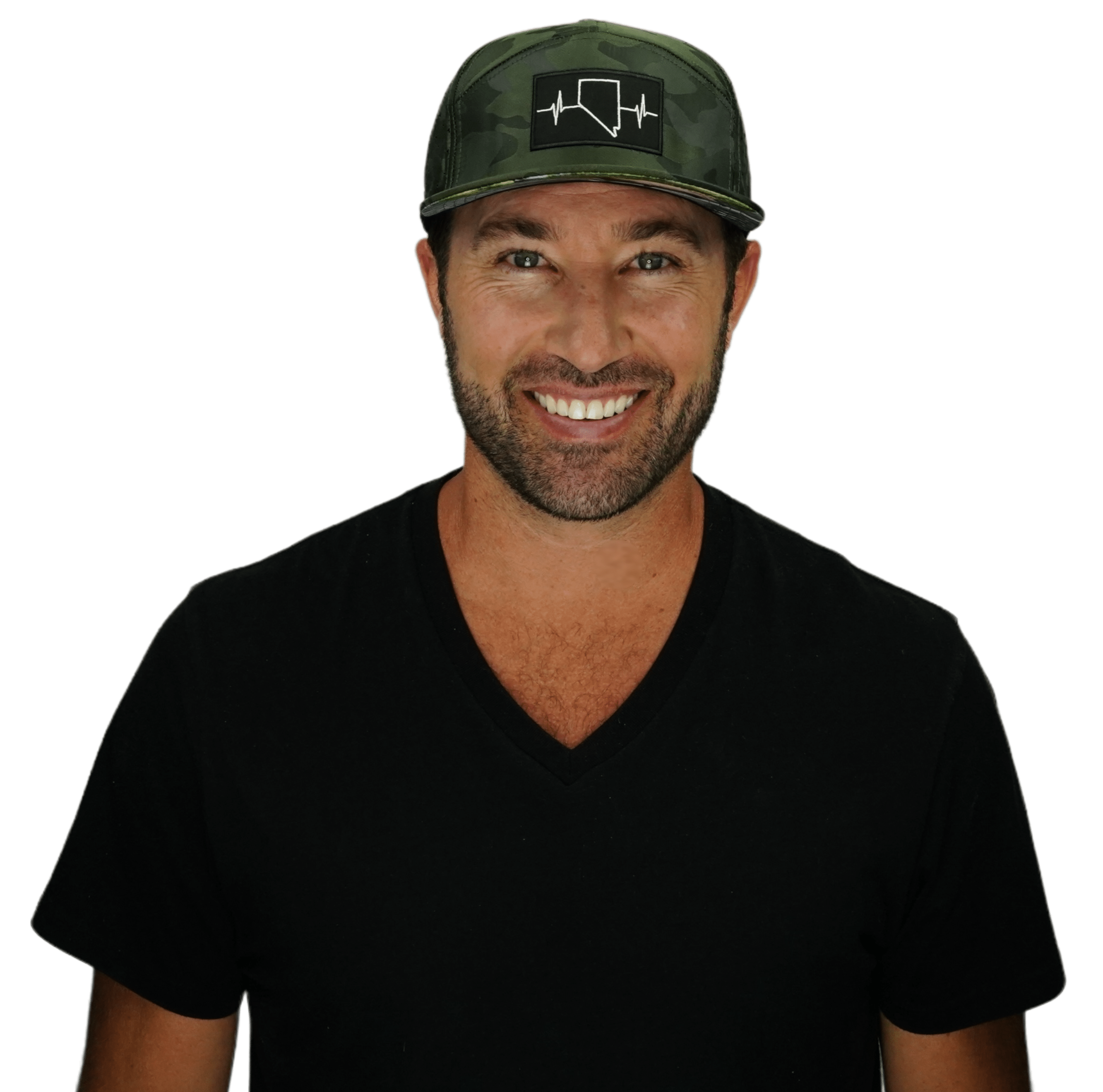Nevada Hat - Flat Bill - Green Camo - Laser Mesh