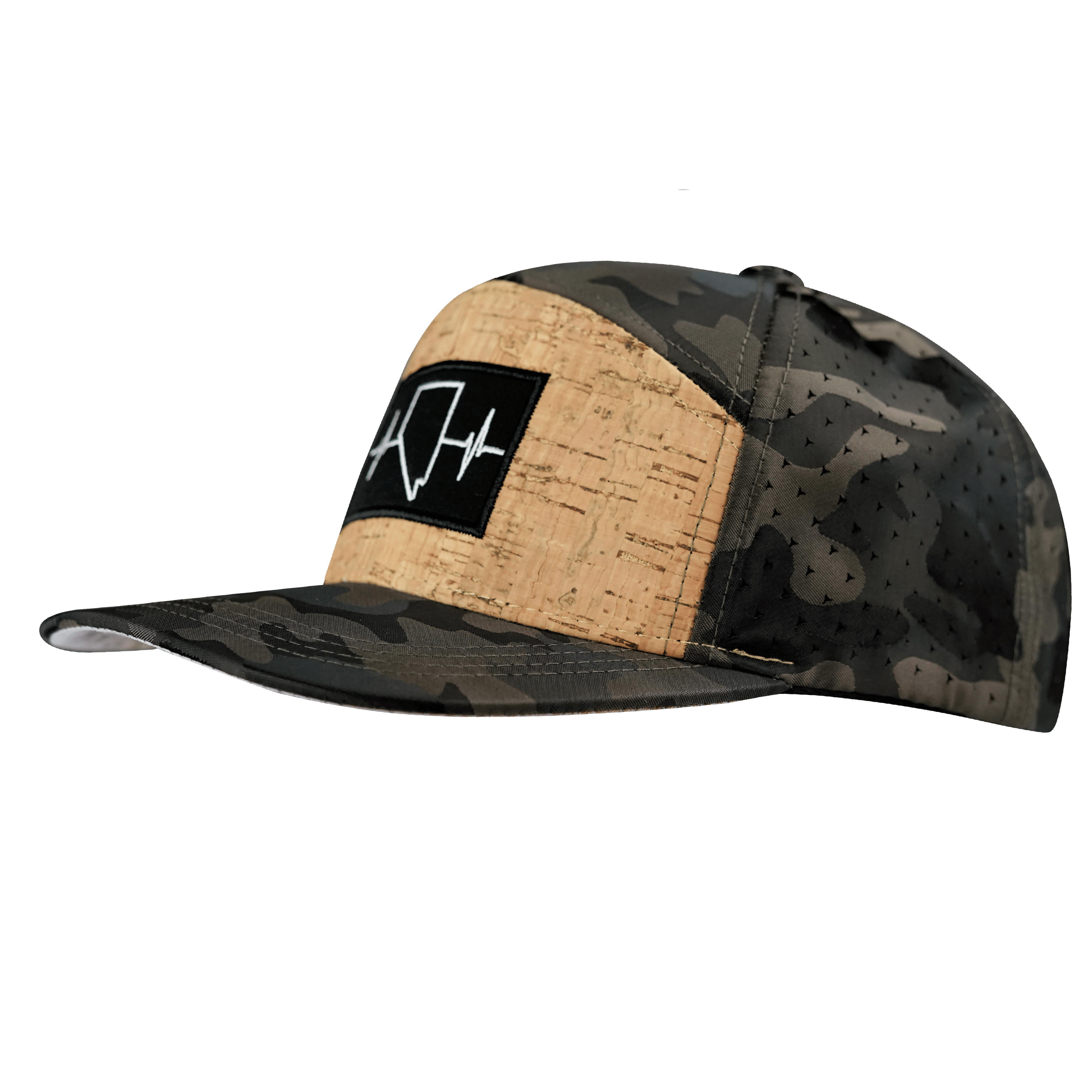 Nevada Hat - Flat Bill - Cork - Tan Camo - Laser Mesh