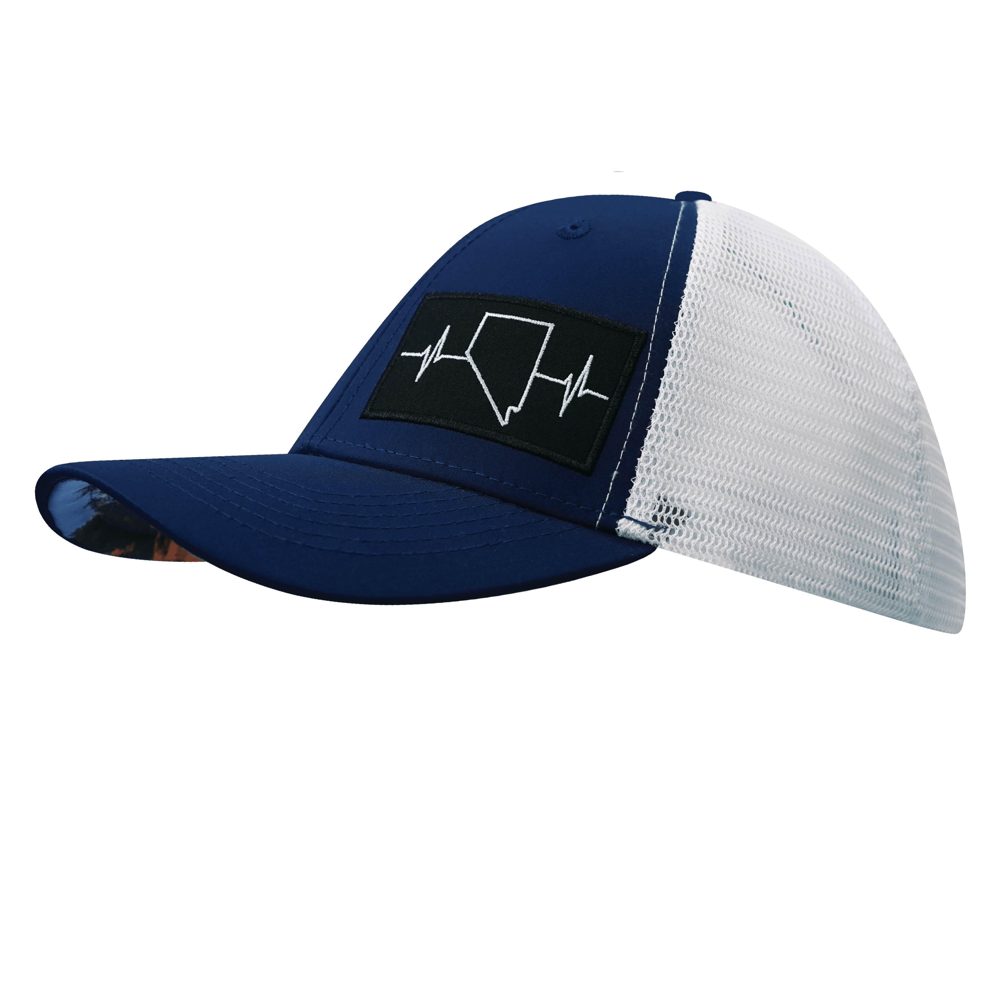 Nevada Hat - Low Profile - Navy / White - Trucker Mesh