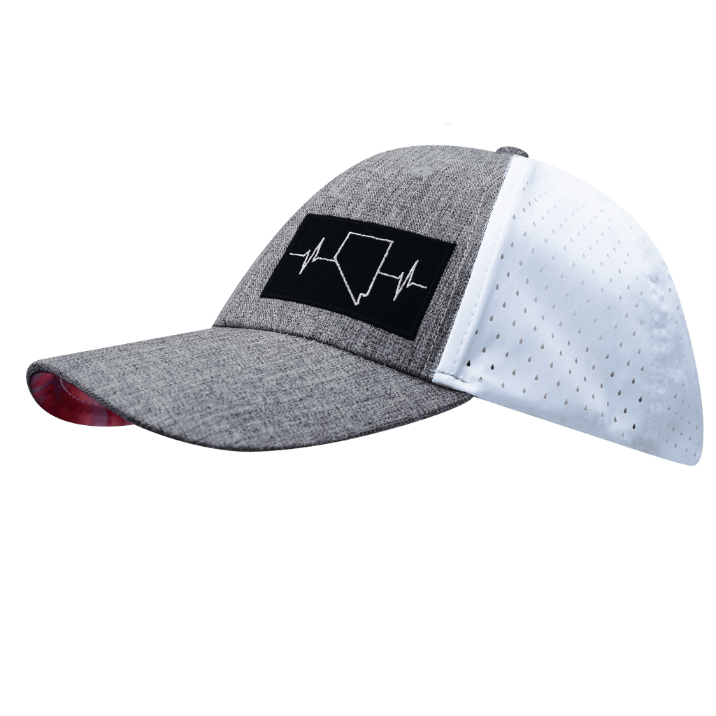 Nevada Hat - Low Profile - Ponytail - Heather Gray / White - Laser Mesh