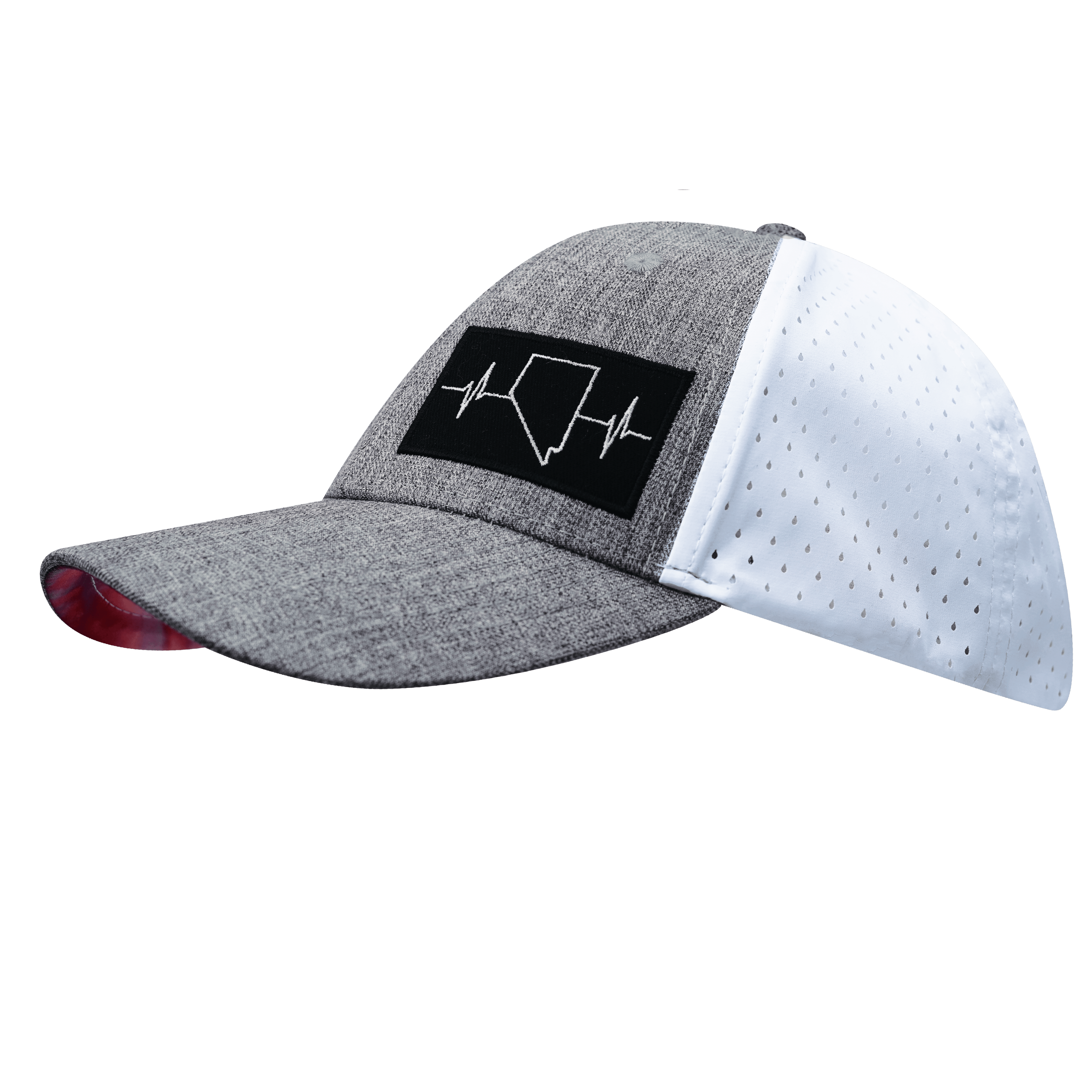 Nevada Hat - Low Profile - Ponytail - Heather Gray / White - Laser Mesh