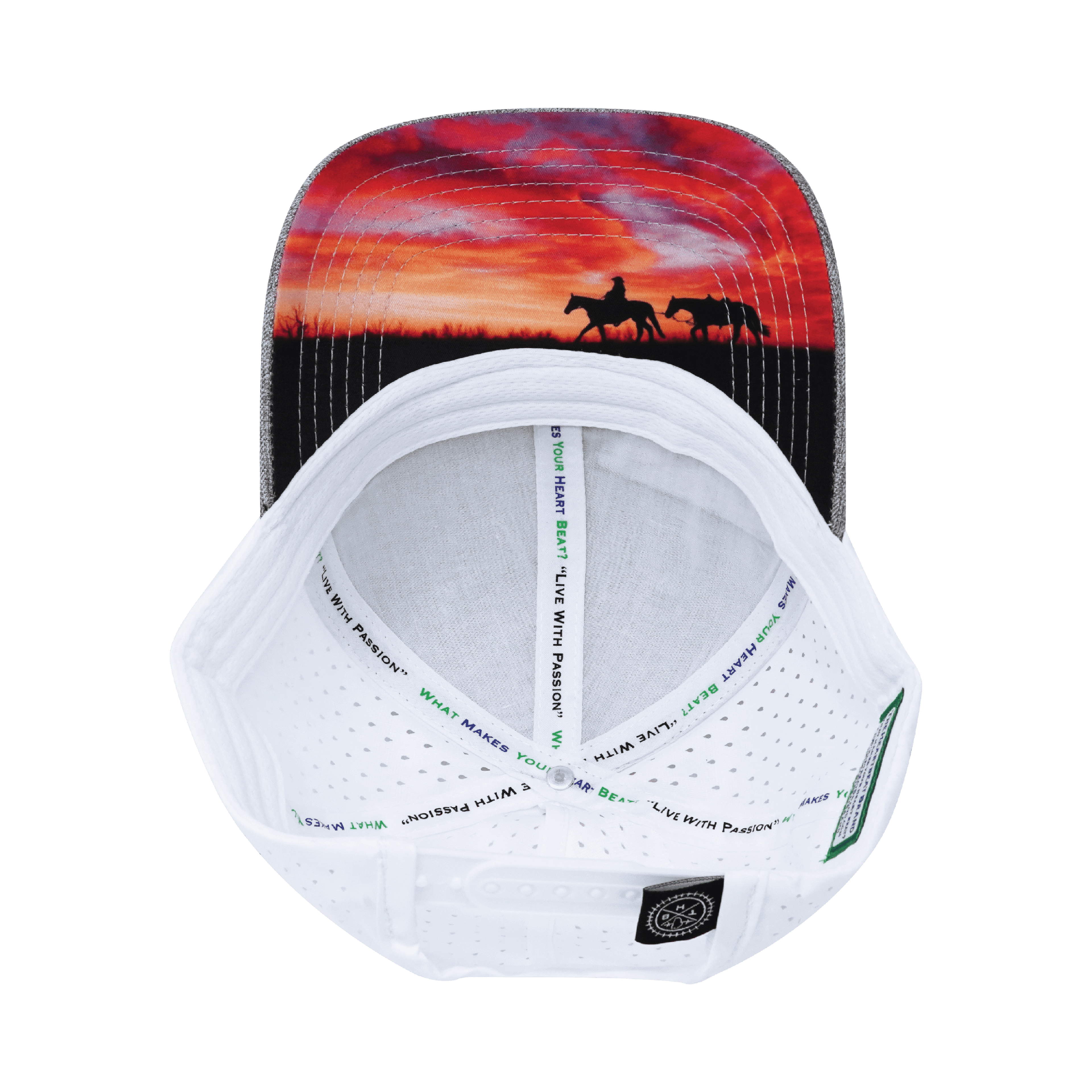 Nevada Hat - Low Profile - Ponytail - Heather Gray / White - Laser Mesh