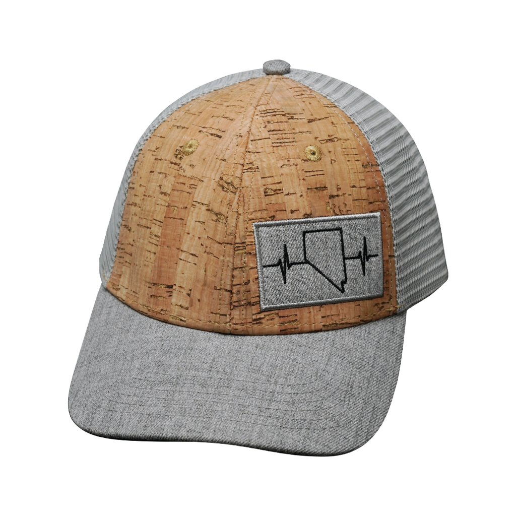 Nevada Hat - Low Profile - Cork - Heather Gray / Gray - Trucker Mesh