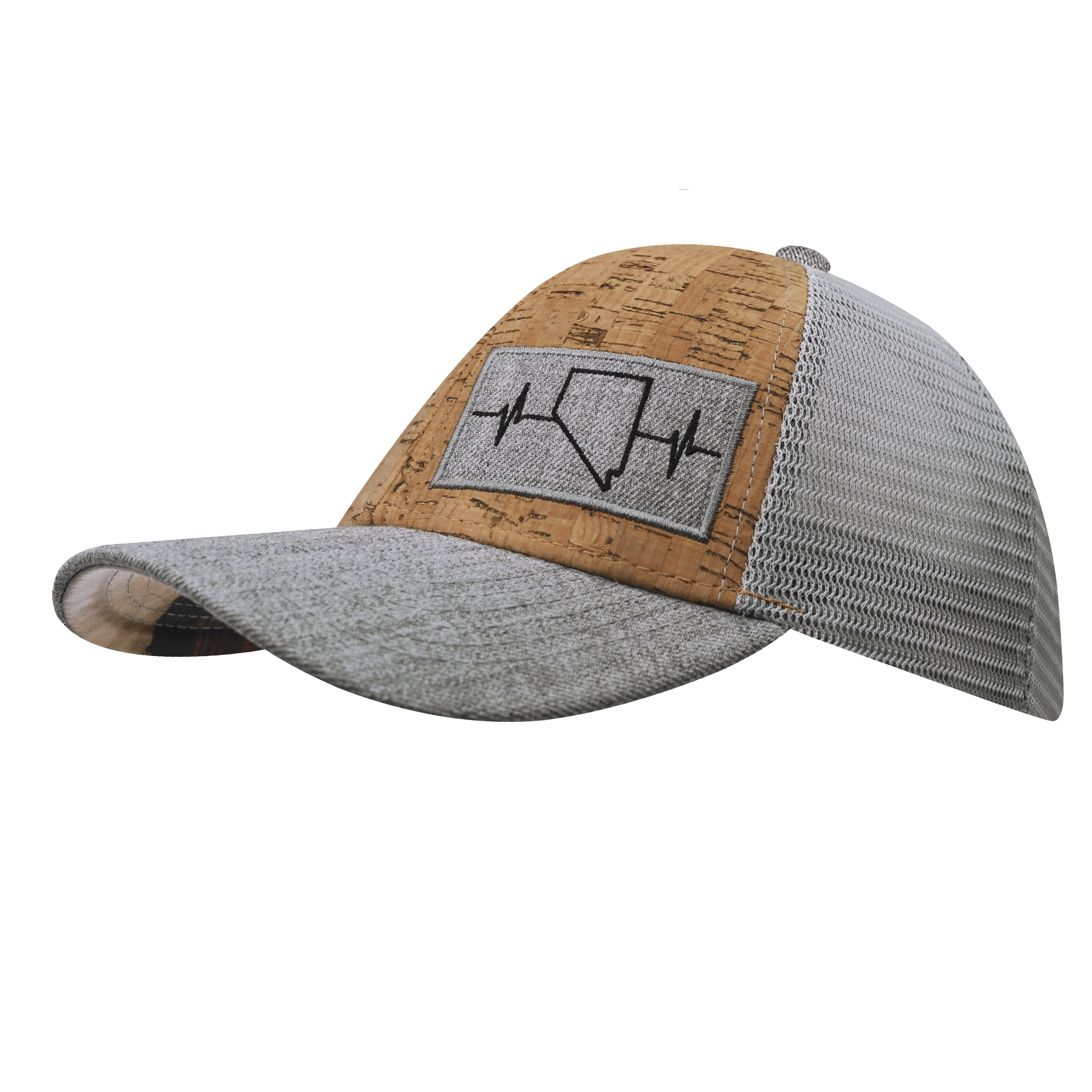 Nevada Hat - Low Profile - Cork - Heather Gray / Gray - Trucker Mesh
