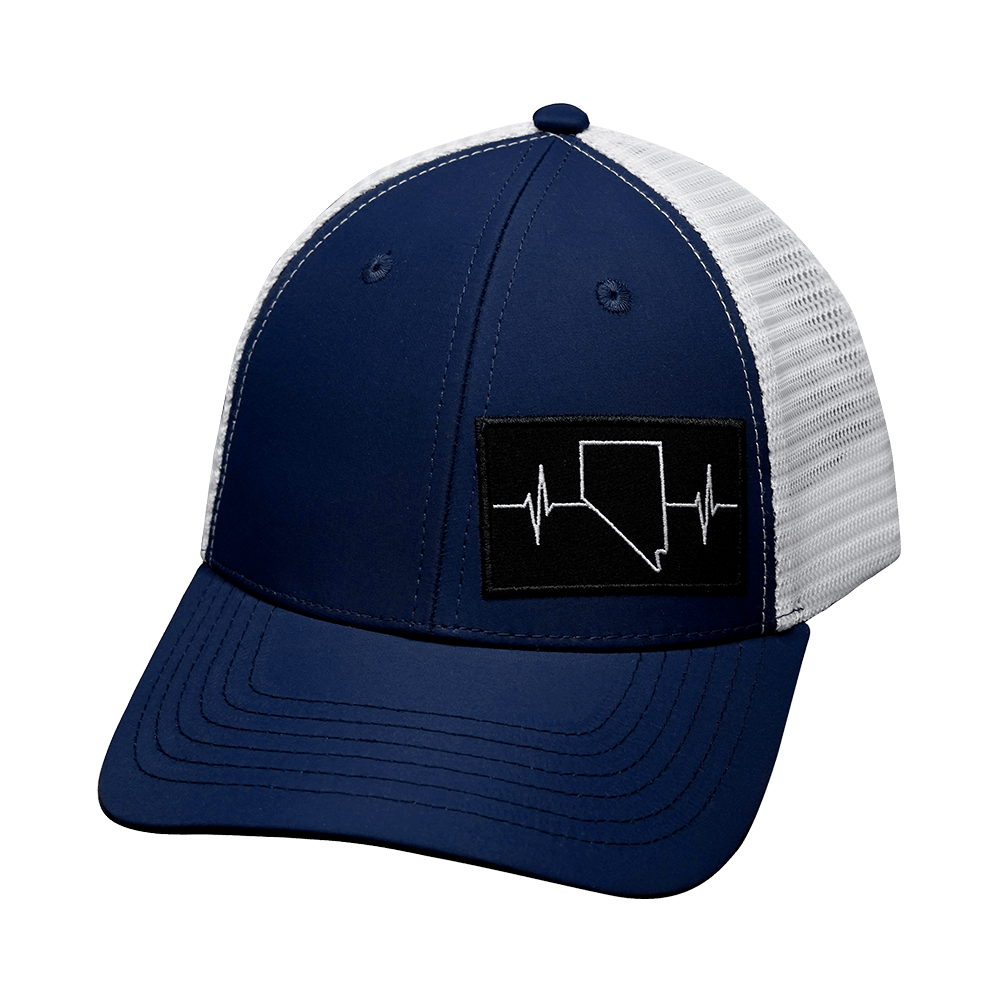 Nevada Hat - Low Profile - Navy / White - Trucker Mesh