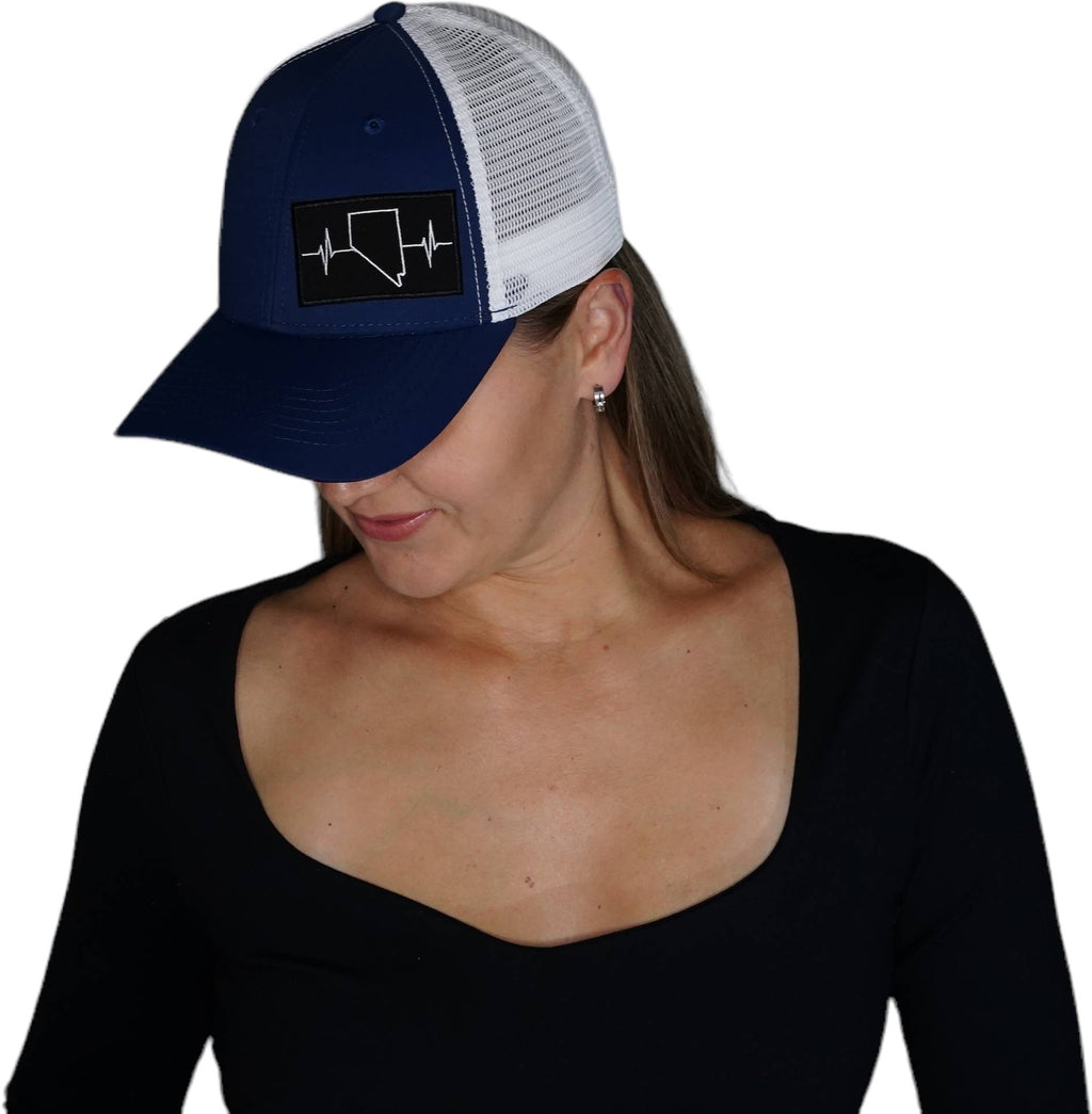 Nevada Hat - Low Profile - Navy / White - Trucker Mesh