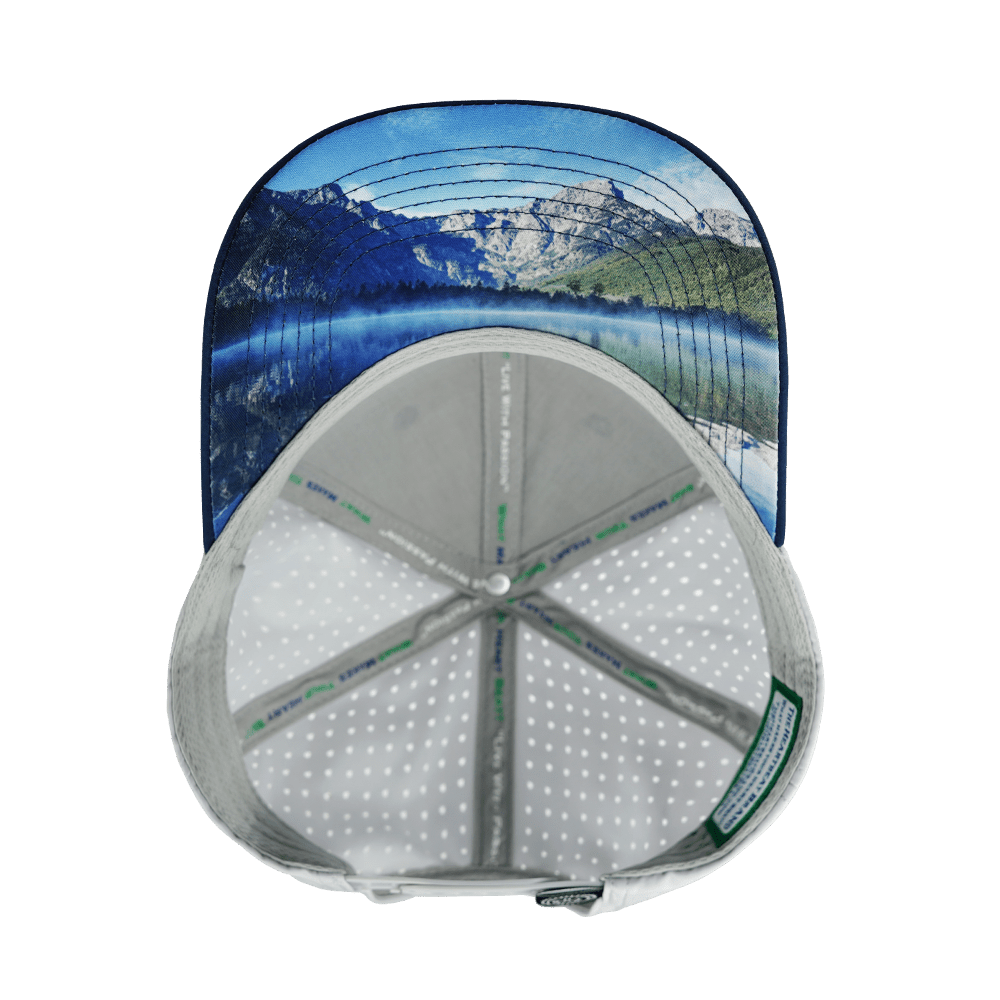 Paddle Board Hat - Baseball Hat Fit - Navy / Gray - Laser Mesh