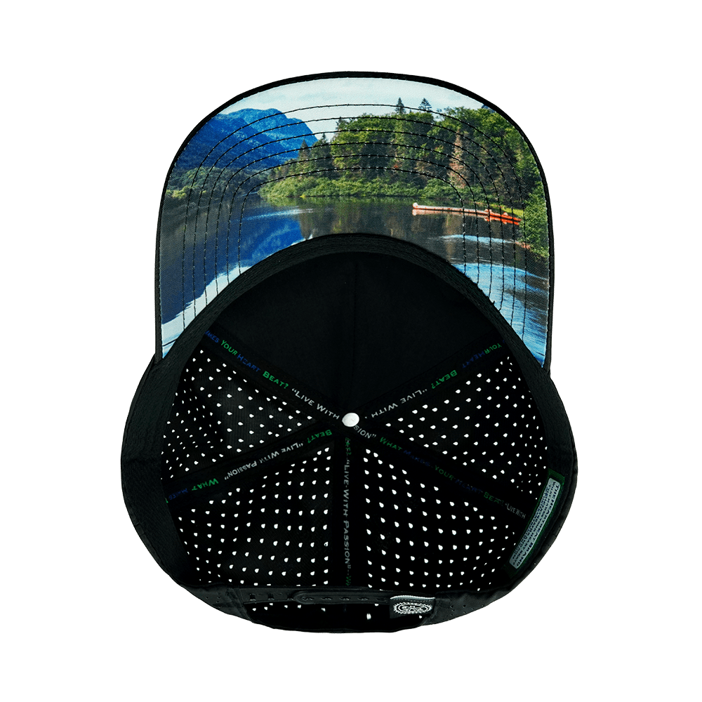 Paddle Board Hat - Trucker Hat - Black Camo - Laser Mesh