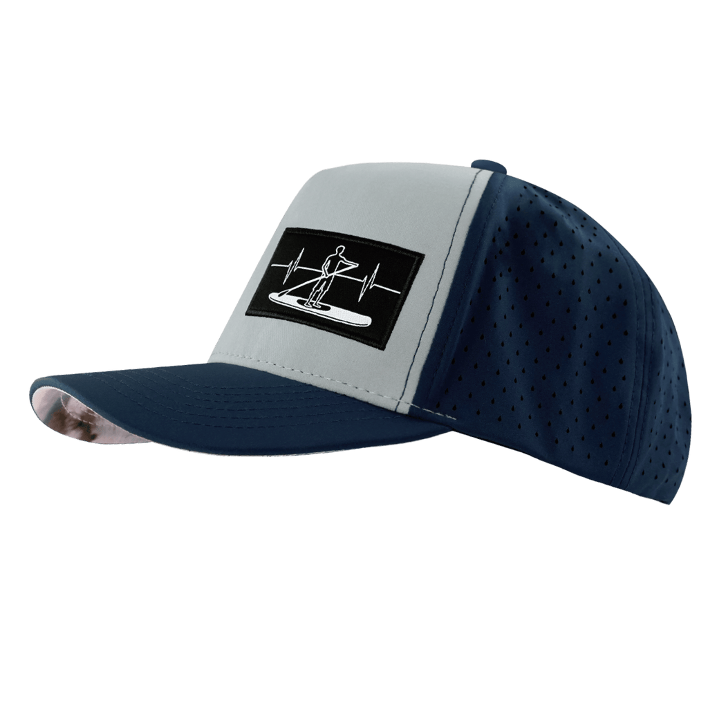 Paddle Board Hat - Trucker Hat - Dark Blue / Gray Blue - Laser Mesh