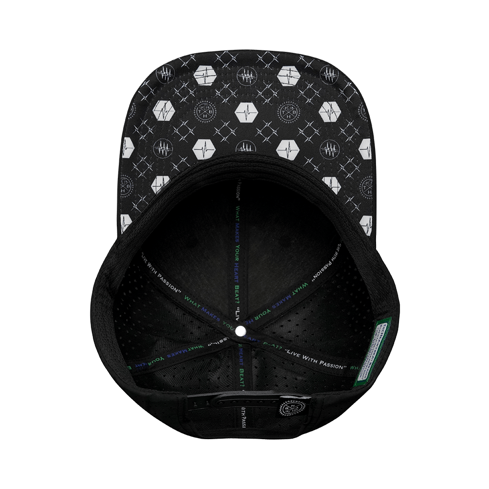 Pickleball Hat - Baseball Hat Fit - Black - Laser Mesh