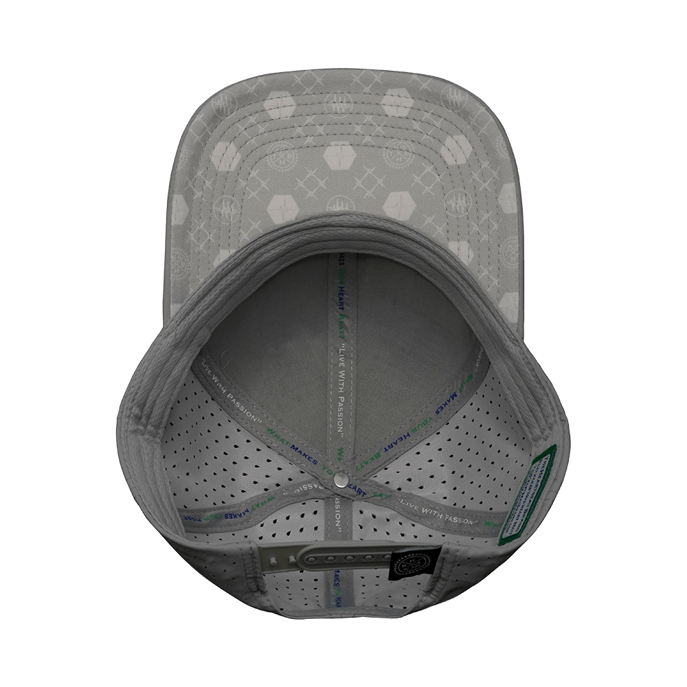 Pickleball Hat - Baseball Hat Fit - Light Gray - Laser Mesh