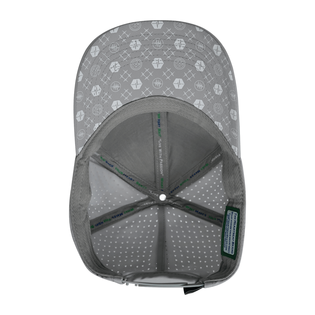 Pickleball Hat - Low Profile - Ponytail - Gray - Laser Mesh