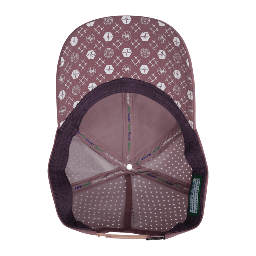 Pickleball Hat - Low Profile - Ponytail - Dusty Pink - Laser Mesh