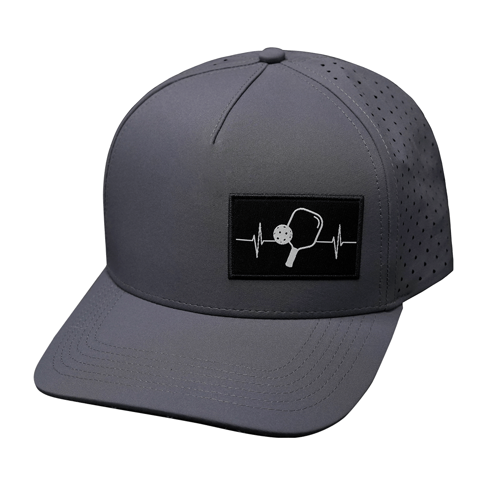 Pickleball Hat - Trucker Hat - Charcoal Gray - Laser Mesh