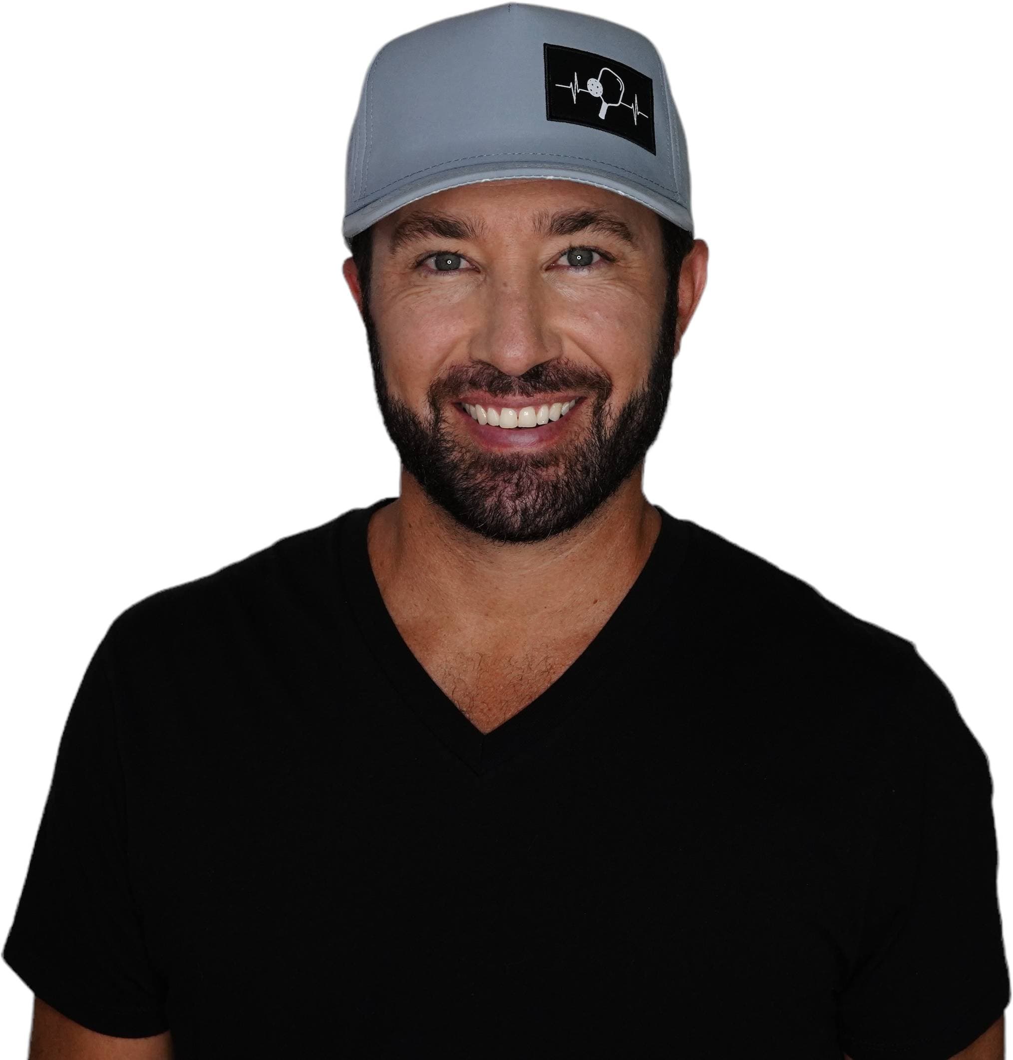 Pickleball Hat - Trucker Hat - Gray - Laser Mesh