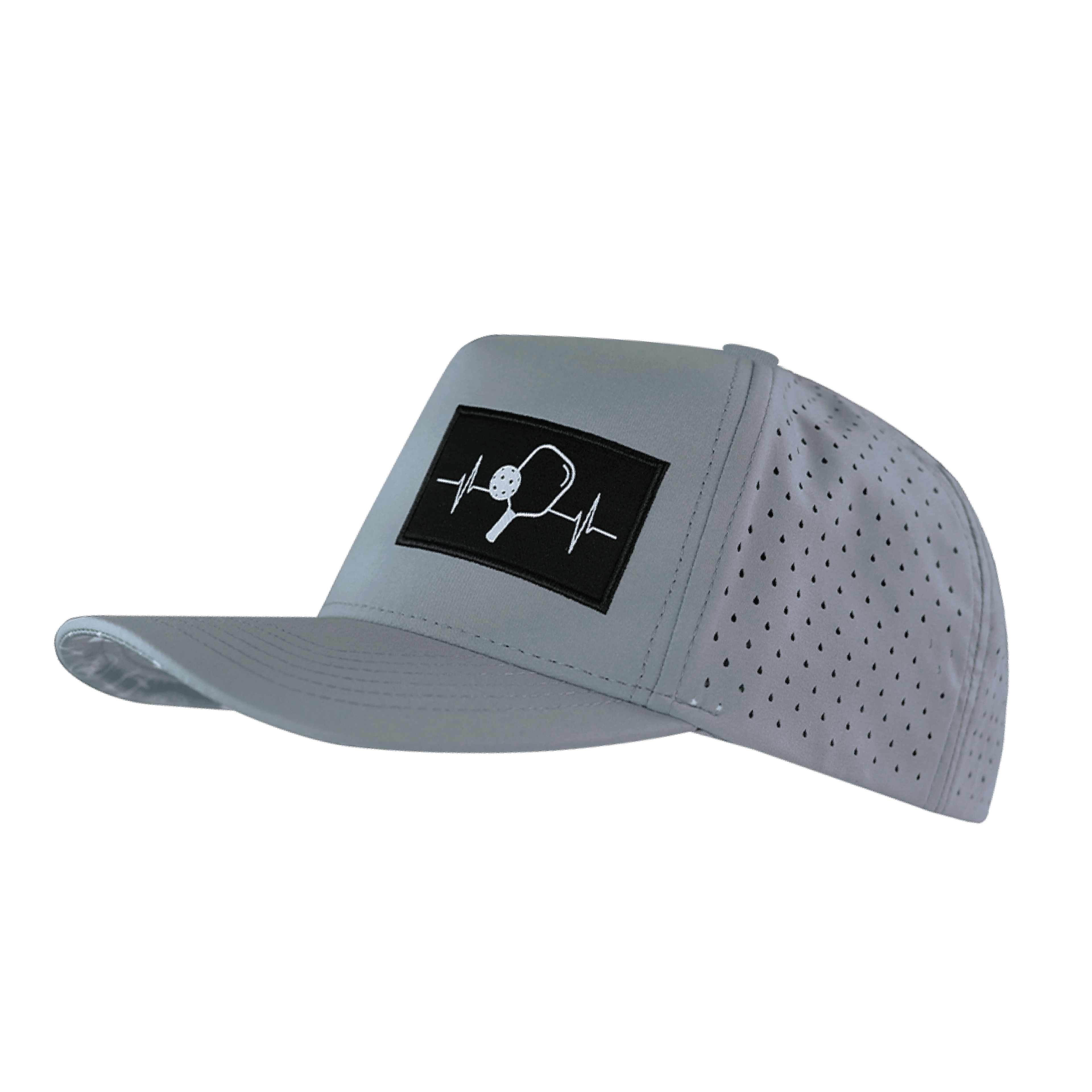 Pickleball Hat - Trucker Hat - Gray - Laser Mesh