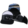 Prospecting Hat - Flat Bill - Black / Charcoal / White - Laser Mesh
