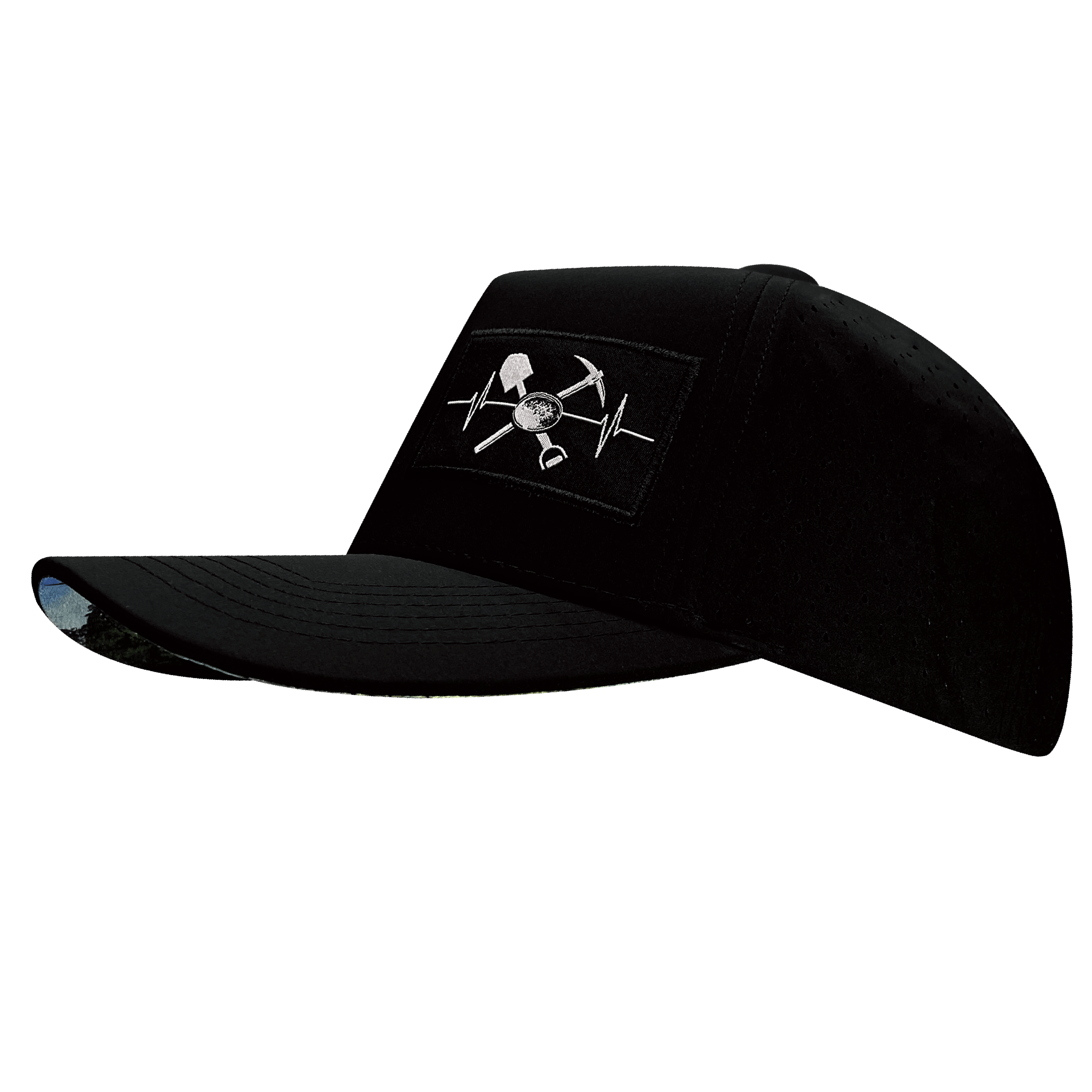 Prospecting Hat - Trucker Hat - Black - Laser Mesh