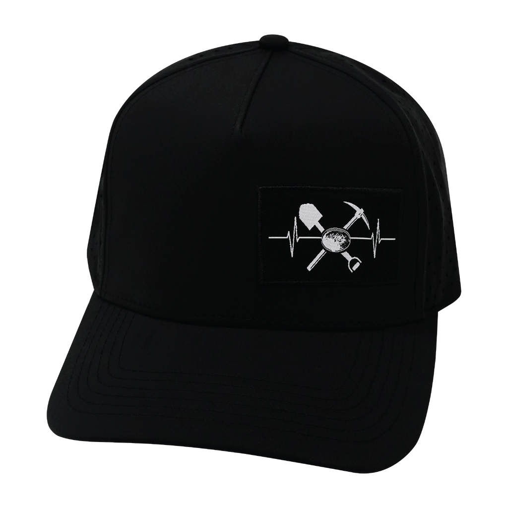 Prospecting Hat - Trucker Hat - Black - Laser Mesh