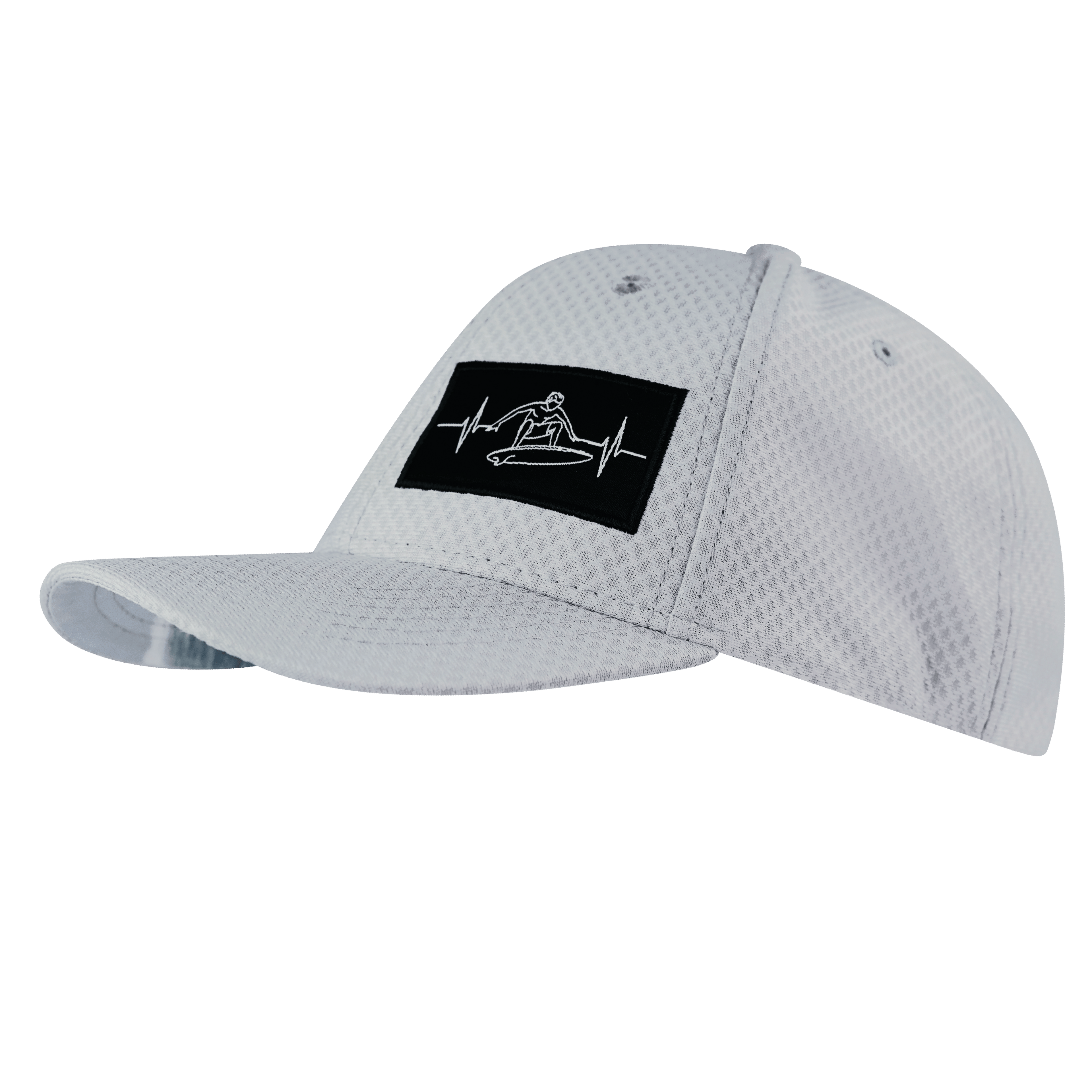Surf Hat - Airmesh - Athletic Fit - Gray - Fabric Back