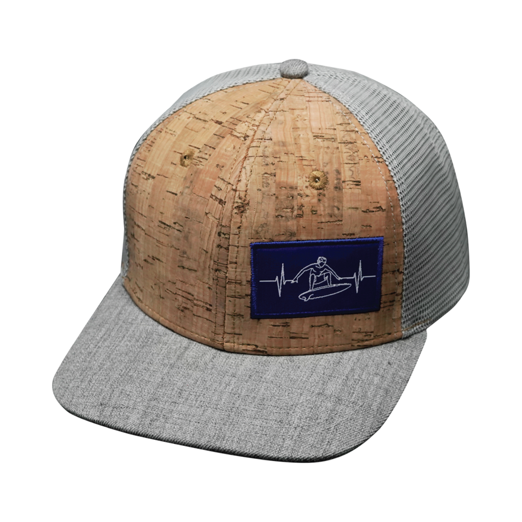 Surf Hat - Baseball Hat Fit - Cork - Heather Gray / Gray - Trucker Mesh