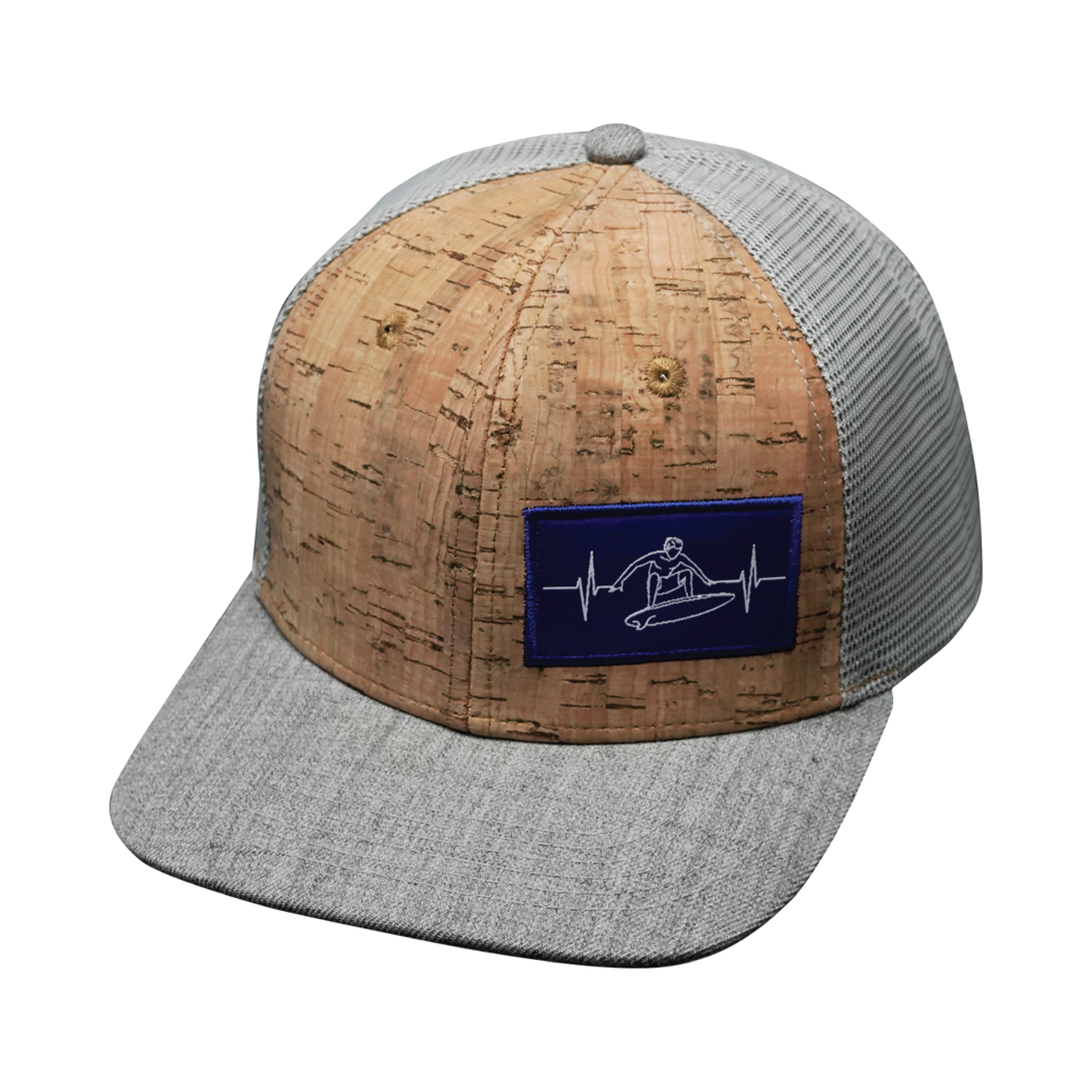 Surf Hat - Baseball Hat Fit - Cork - Heather Gray / Gray - Trucker Mesh