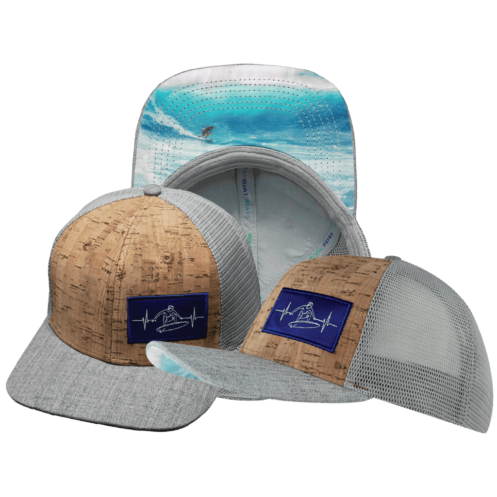 Surf Hat - Baseball Hat Fit - Cork - Heather Gray / Gray - Trucker Mesh