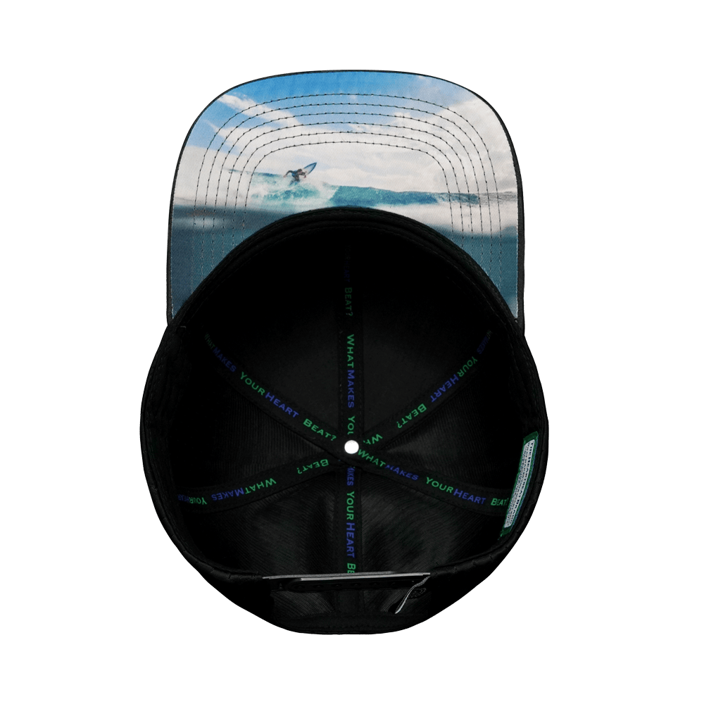 Surf Hat - Baseball Hat Fit - Green Camo / Black - Jersey Mesh