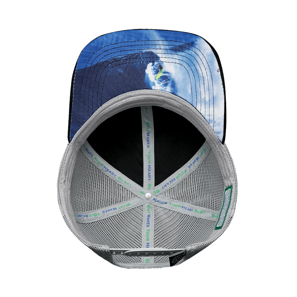 Surf Hat - Baseball Hat Fit - Suede - Black / Gray - Trucker Mesh