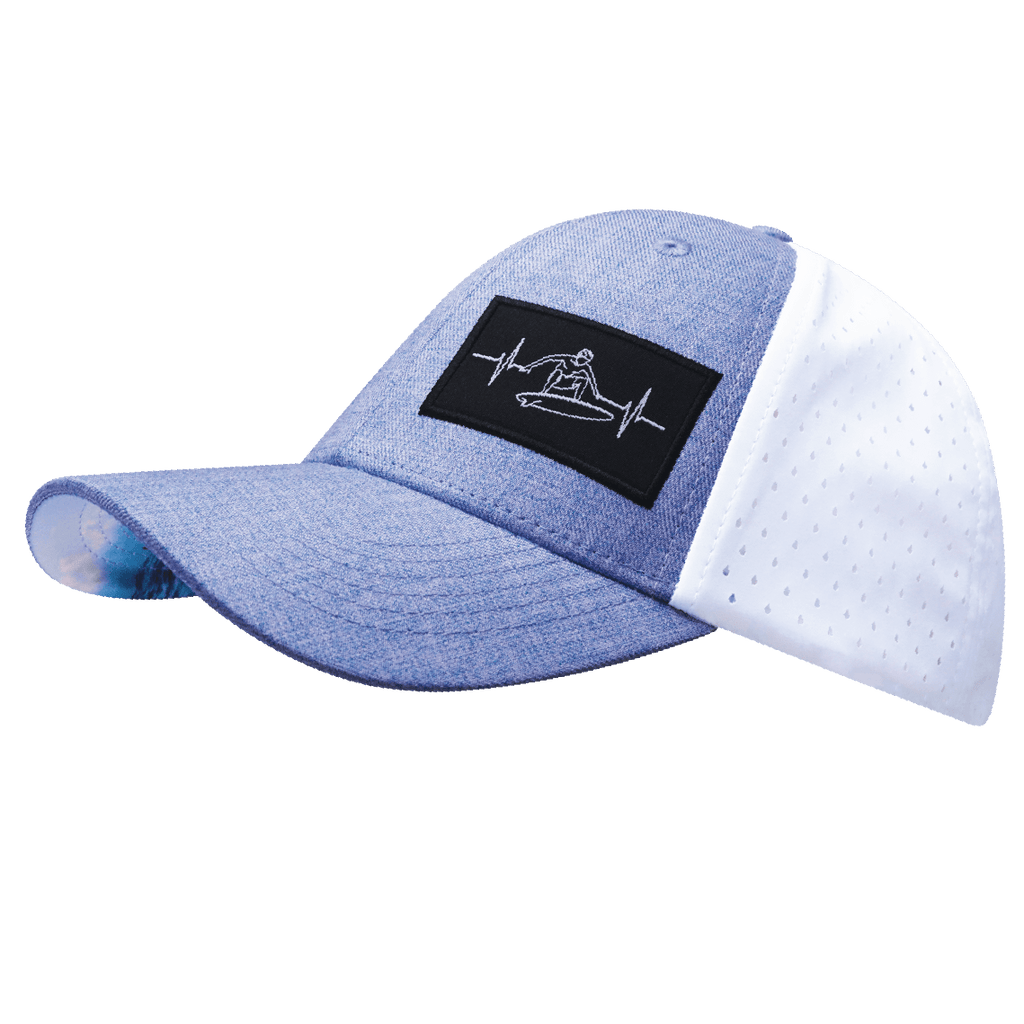 Surf Hat - Low Profile - Light Blue / White - Laser Mesh