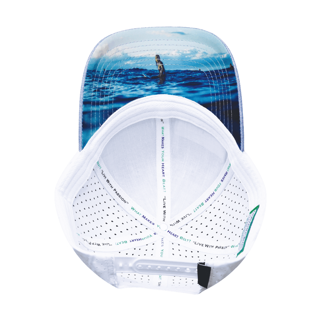 Surf Hat - Low Profile - Light Blue / White - Laser Mesh