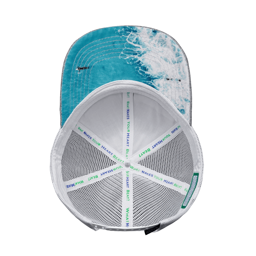 Surf Hat - Low Profile - Heather Gray / White - Trucker Mesh