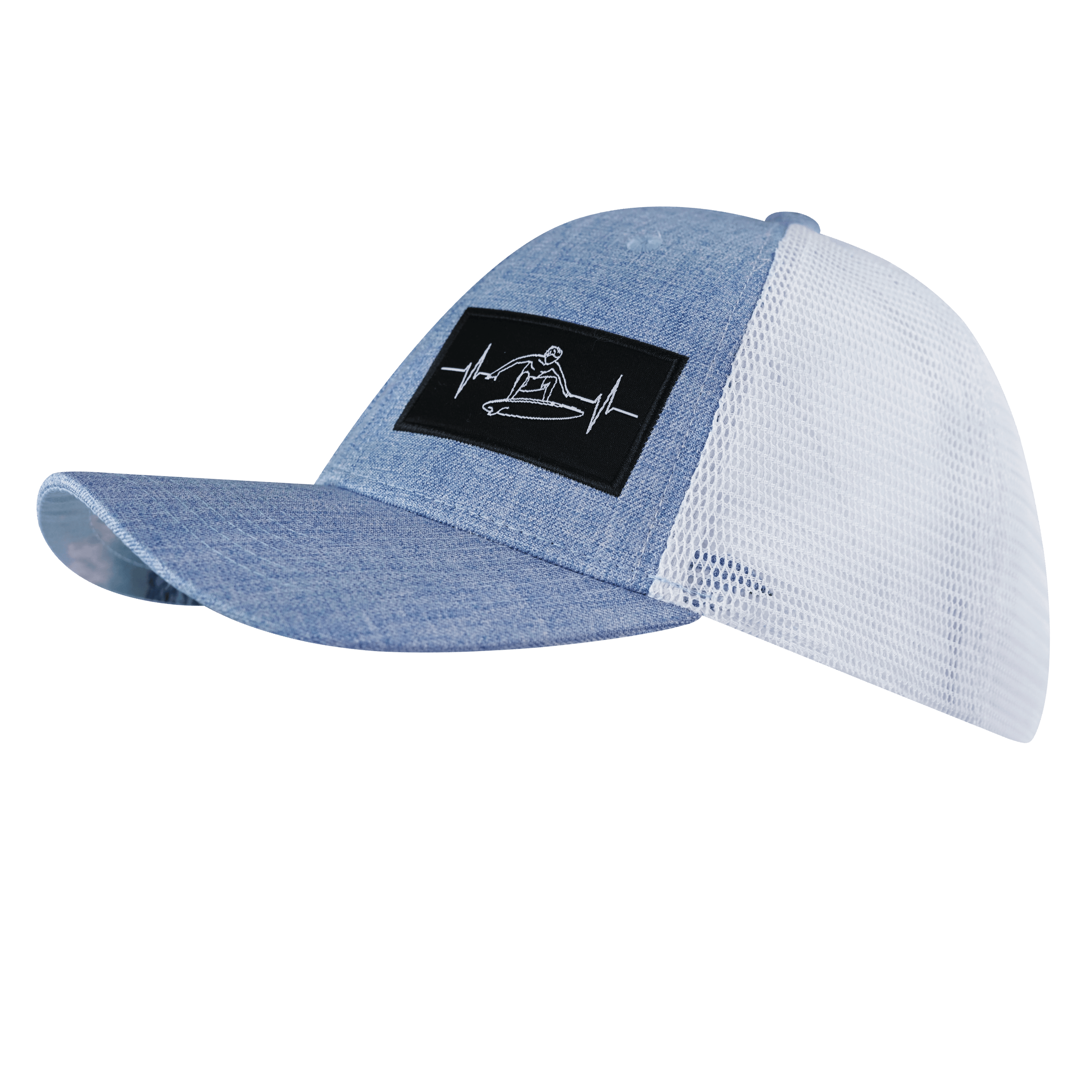 Surf Hat - Low Profile - Light Blue / White - Trucker Mesh