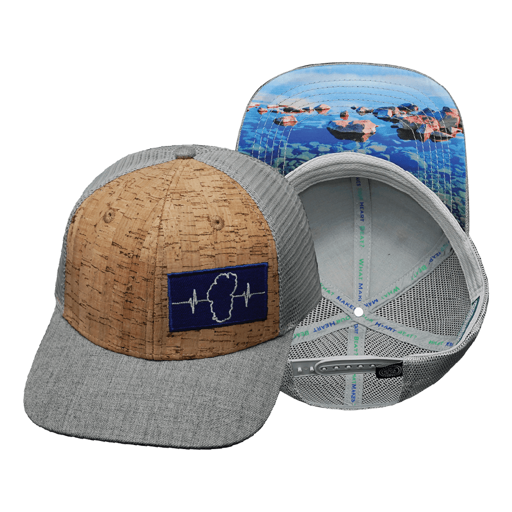 Tahoe Hat - Baseball Hat Fit - Cork - Heather Gray / Gray - Trucker Mesh