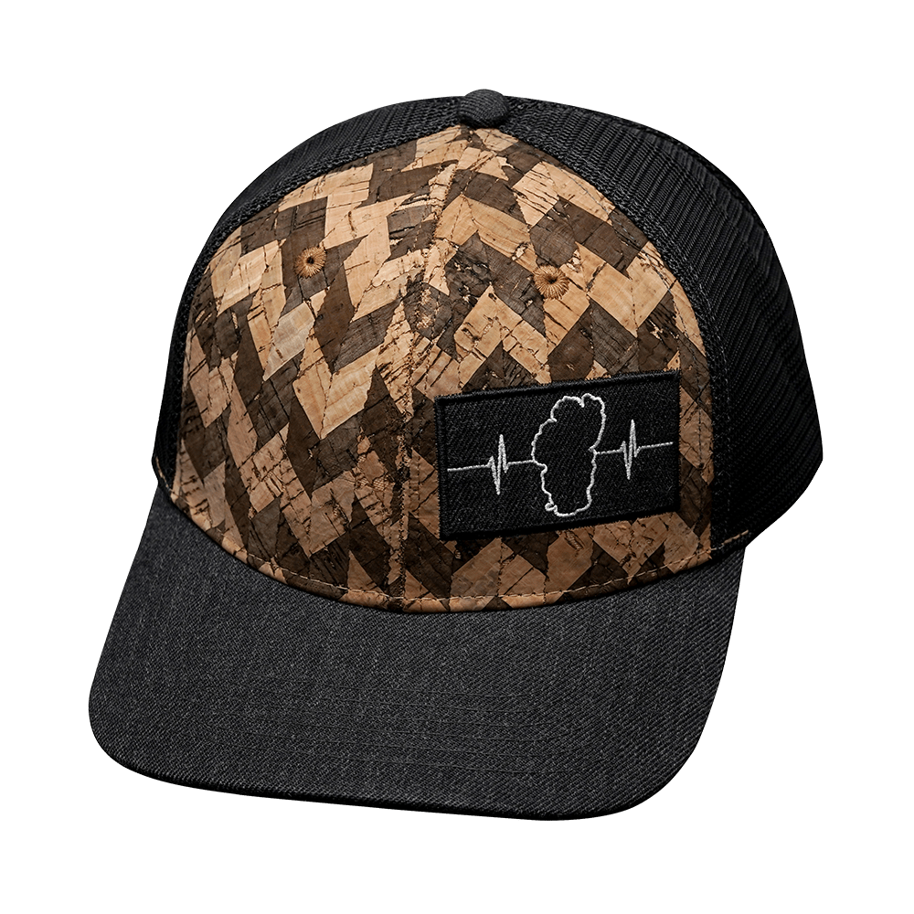 Tahoe Hat - Baseball Hat Fit - Cork - Charcoal - Trucker Mesh