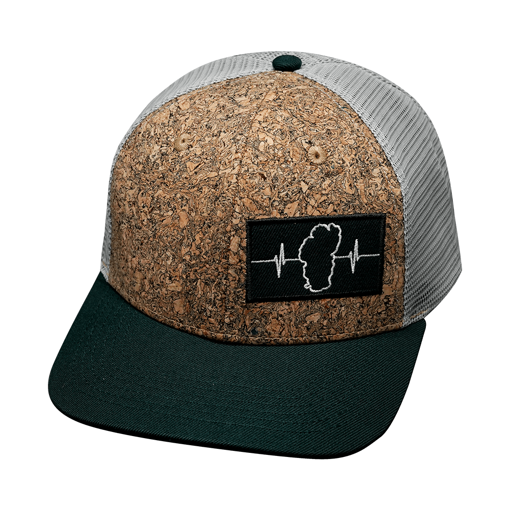 Tahoe Hat - Baseball Hat Fit - Cork - Green / Gray - Trucker Mesh