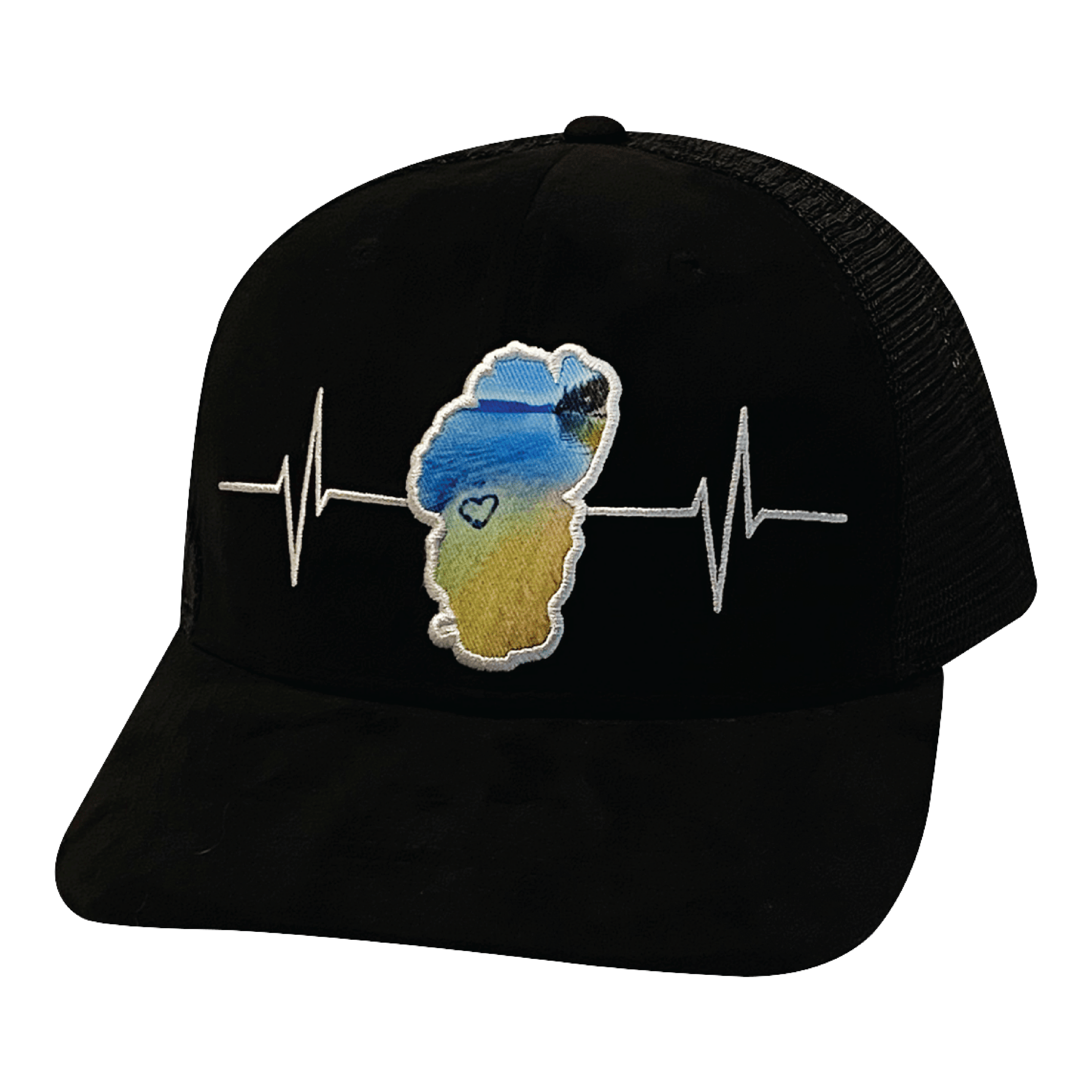 Tahoe Hat - Baseball Hat Fit - Suede - Black - Bliss - Trucker Mesh