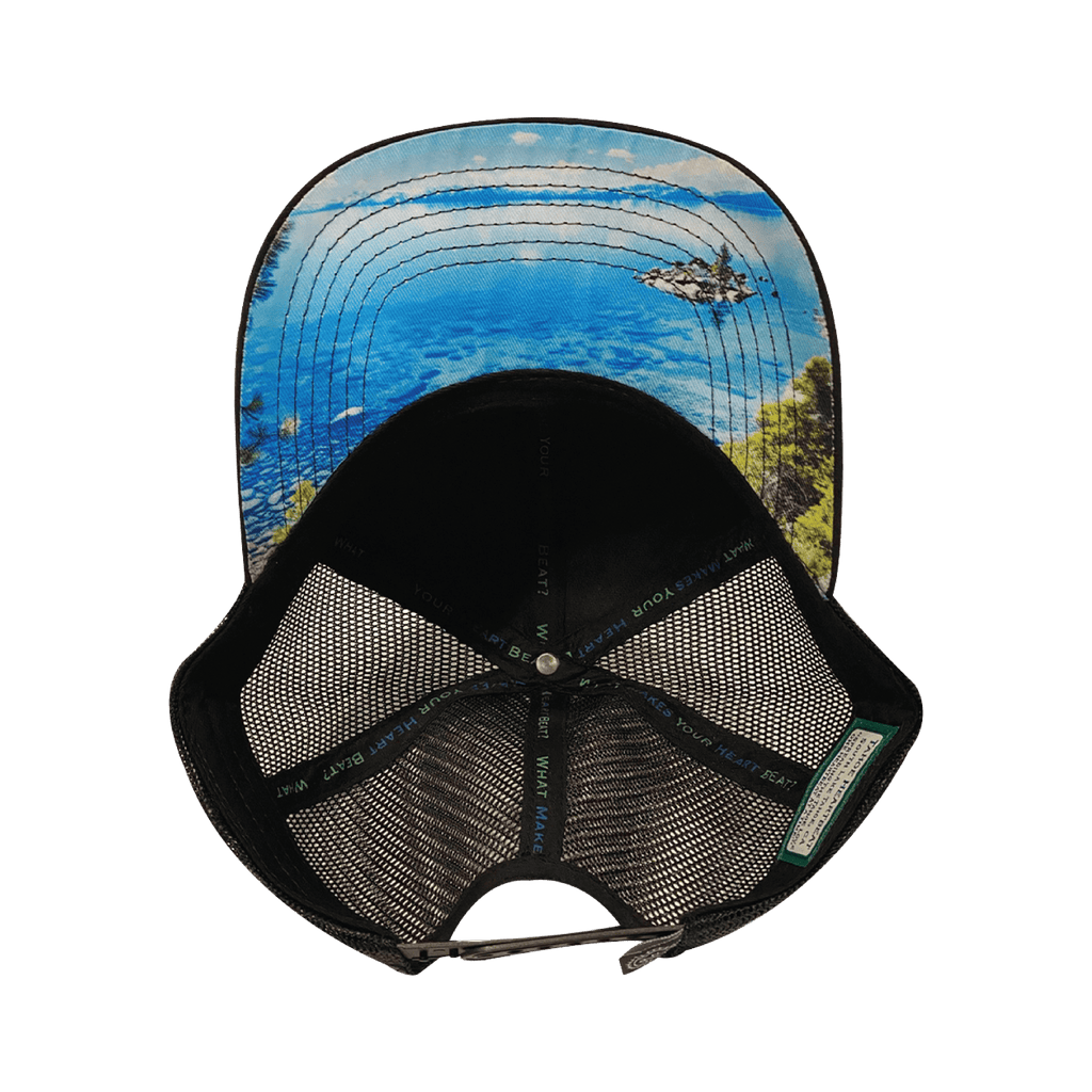 Tahoe Hat - Baseball Hat Fit - Suede - Black - Glass - Trucker Mesh