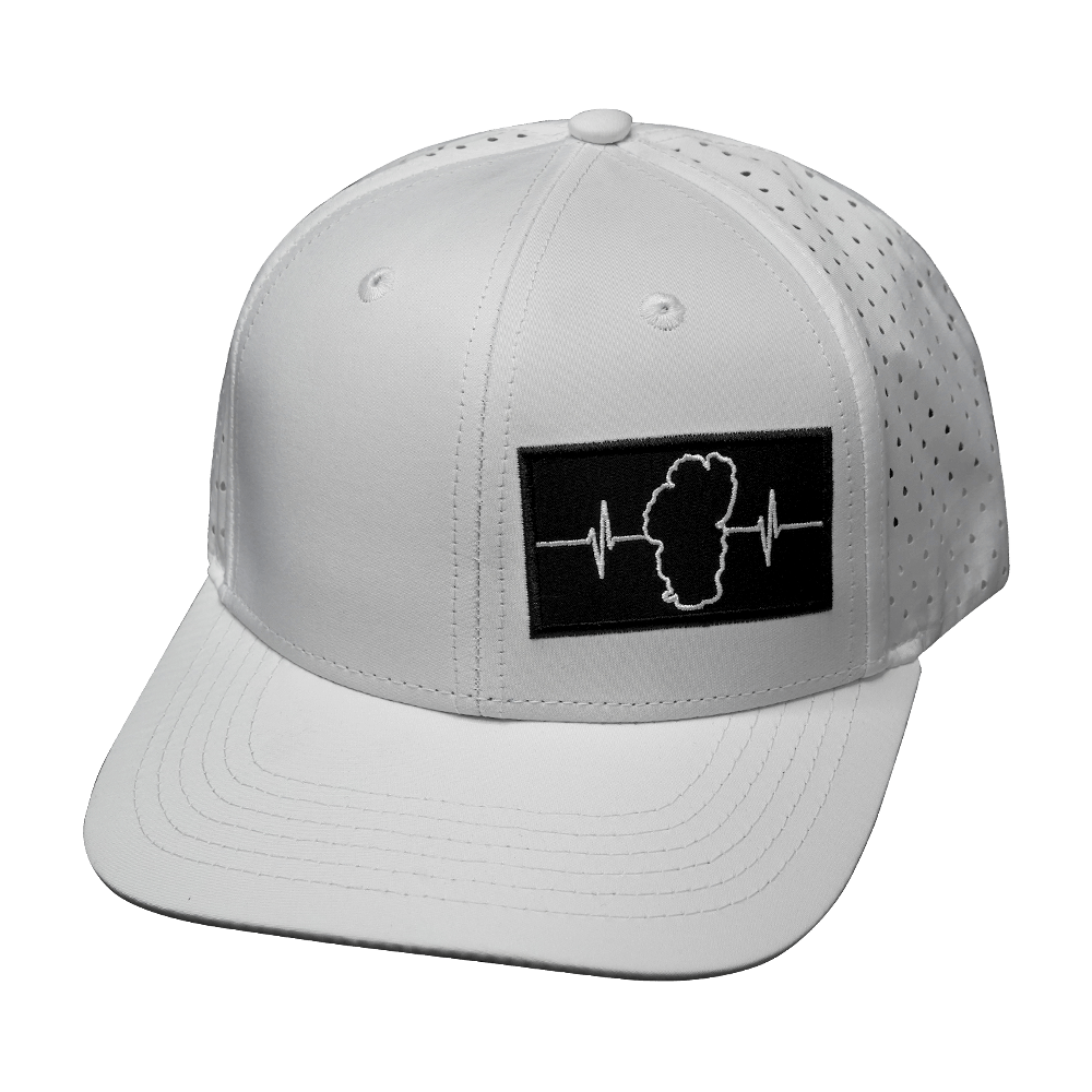 Tahoe Hat - Baseball Hat Fit - White - Laser Mesh