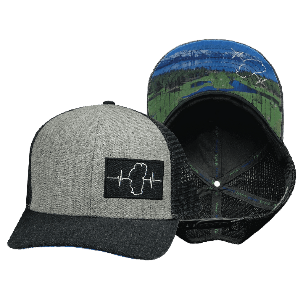Tahoe Hat - Baseball Hat Fit - Heather Charcoal / Gray - Trucker Mesh