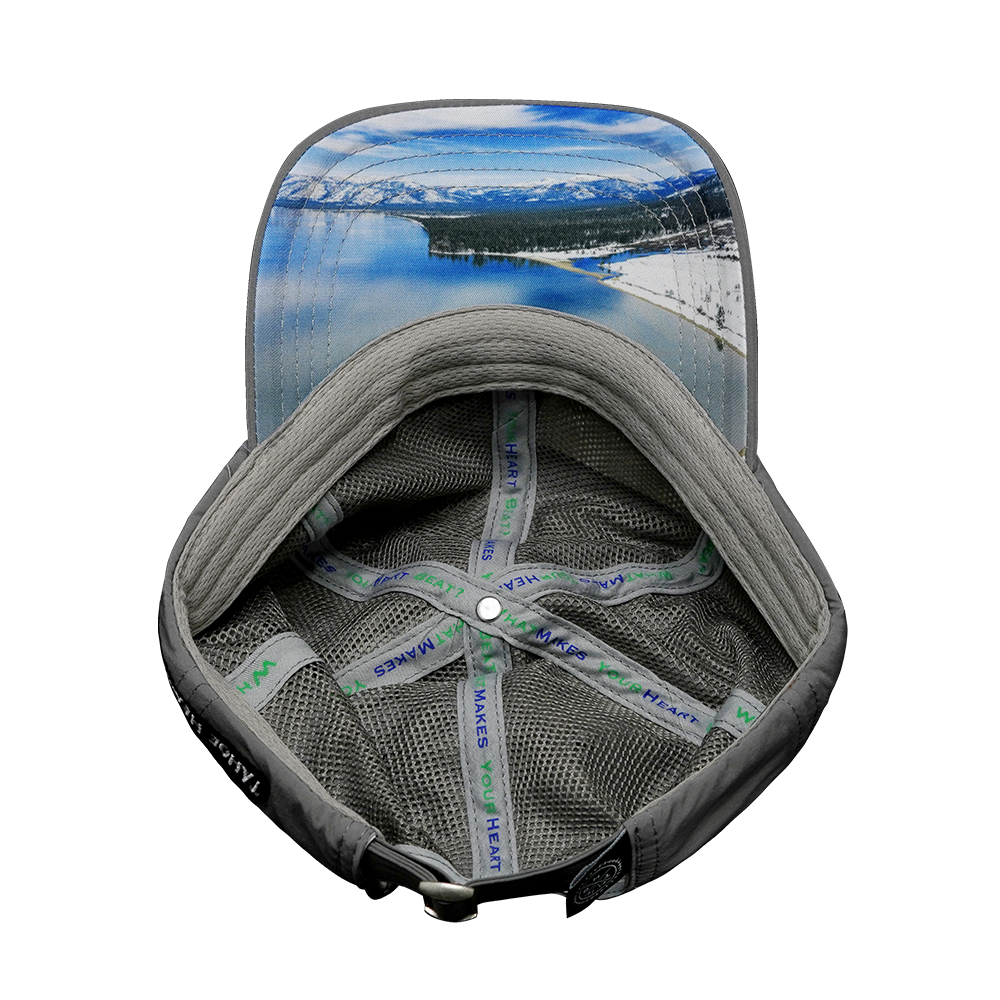 Tahoe Hat - Dad Hat - Gray - Fabric Back