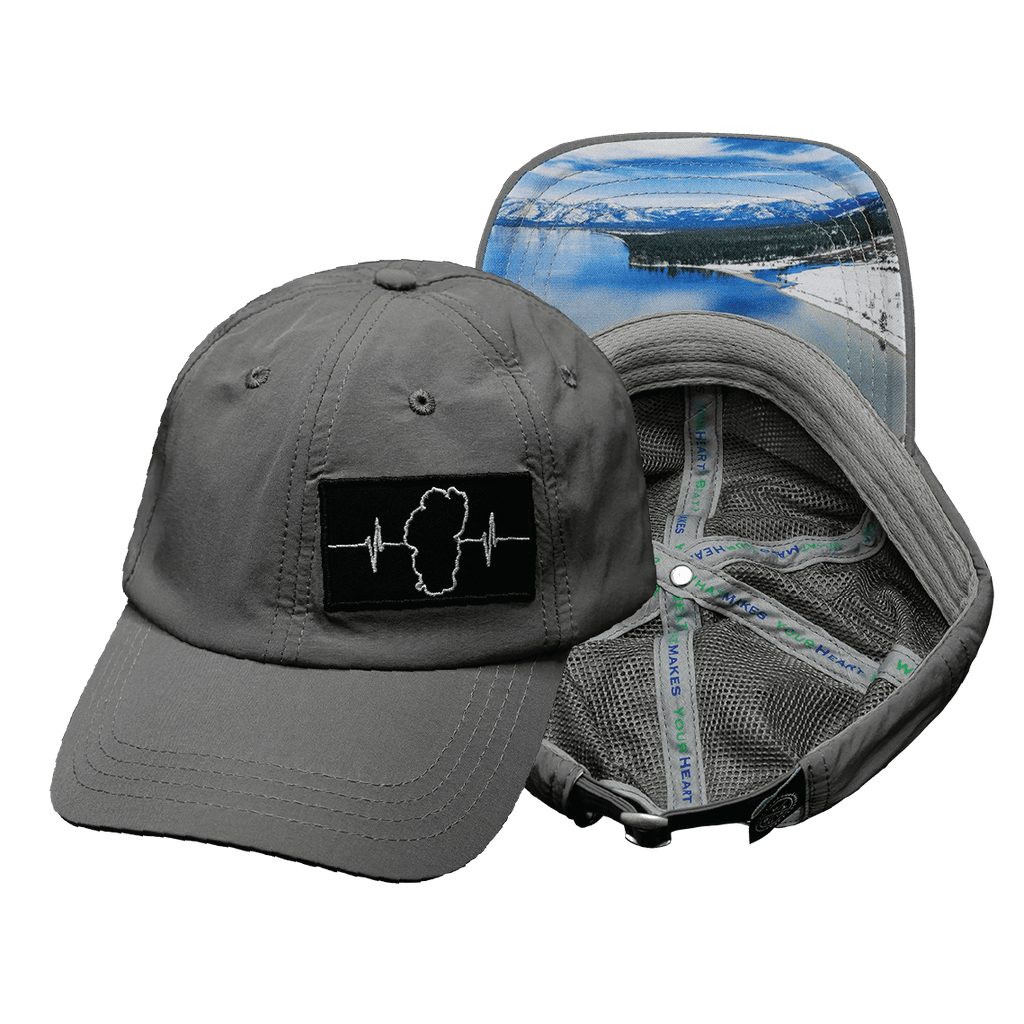 Tahoe Hat - Dad Hat - Gray - Fabric Back