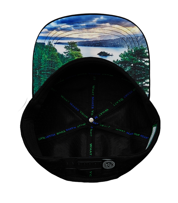 Tahoe Hat - Flat Bill - Black / Gray / Charcoal - Jersey Mesh