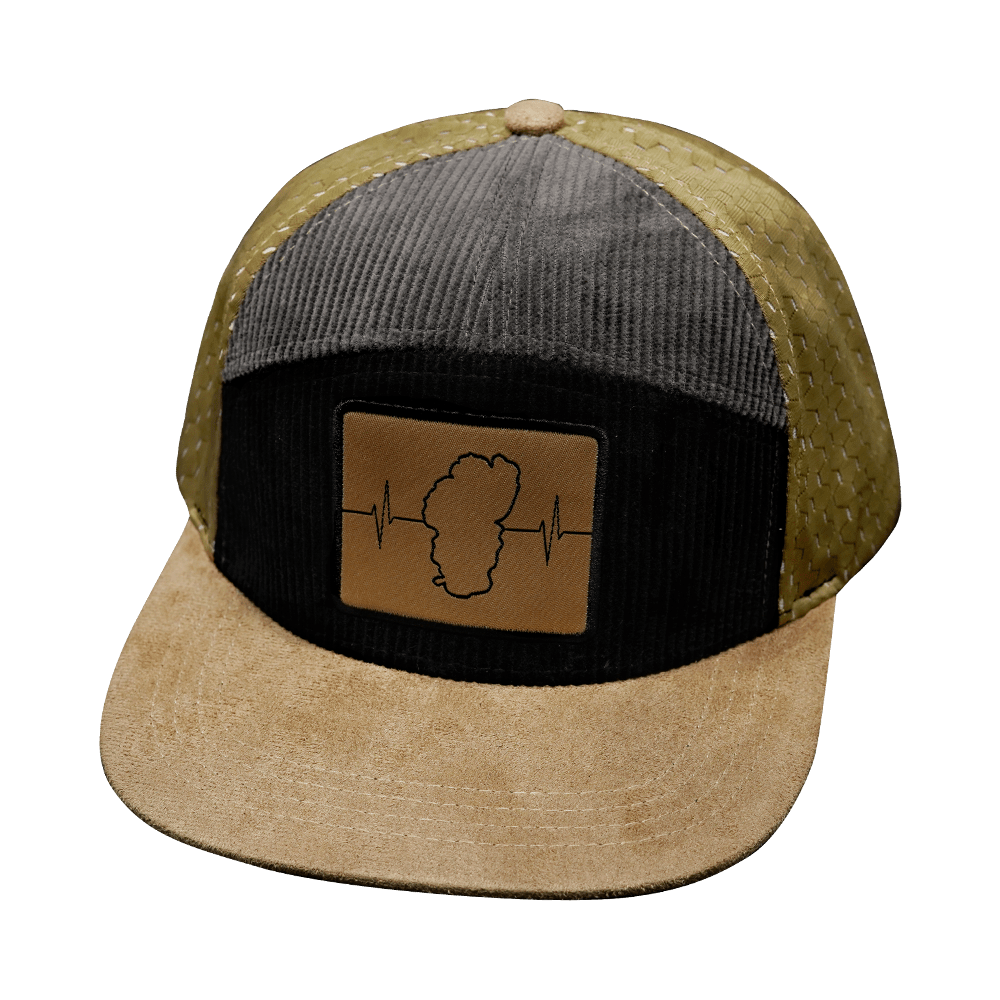 Tahoe Hat - Flat Bill - Corduroy - Tan / Black / Gray - Jersey Mesh